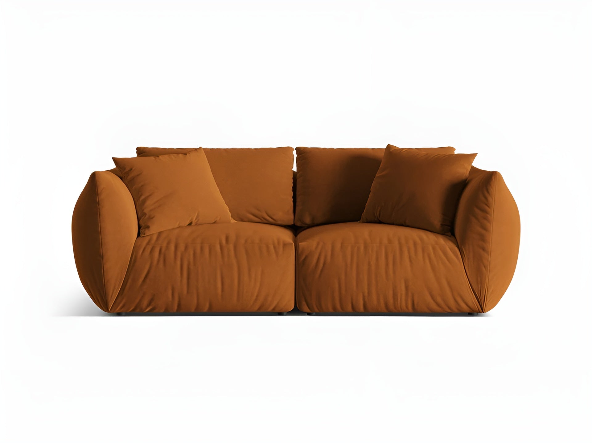 Sofa aus Samt 3-sitzig CHRIS terrakotta