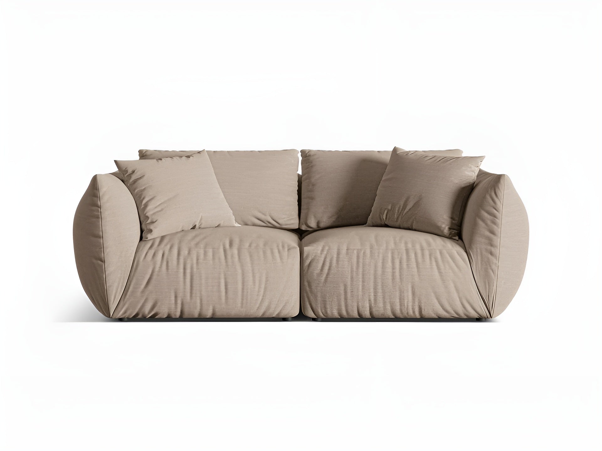 Sofa 3-sitzig CHRIS sandfarbener Chenille