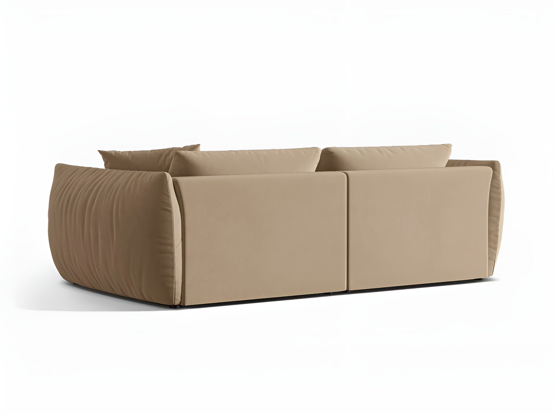 Sofa aus Samt für 4 Personen CHRIS sandfarben