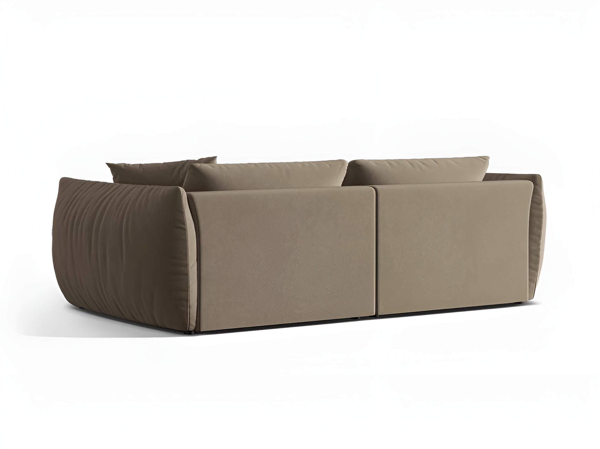 Sofa aus Samt für 4 Personen CHRIS hellbraun