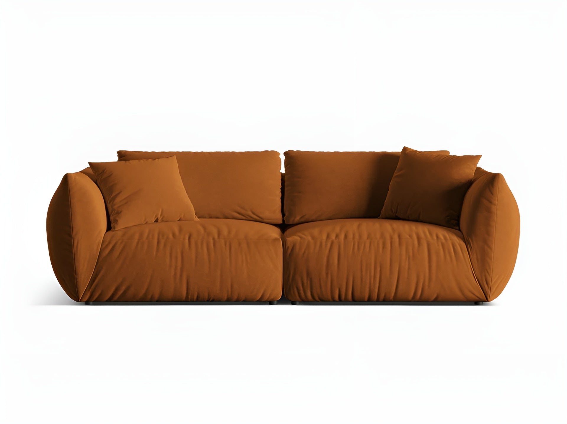 Sofa aus Samt für 4 Personen CHRIS terrakotta