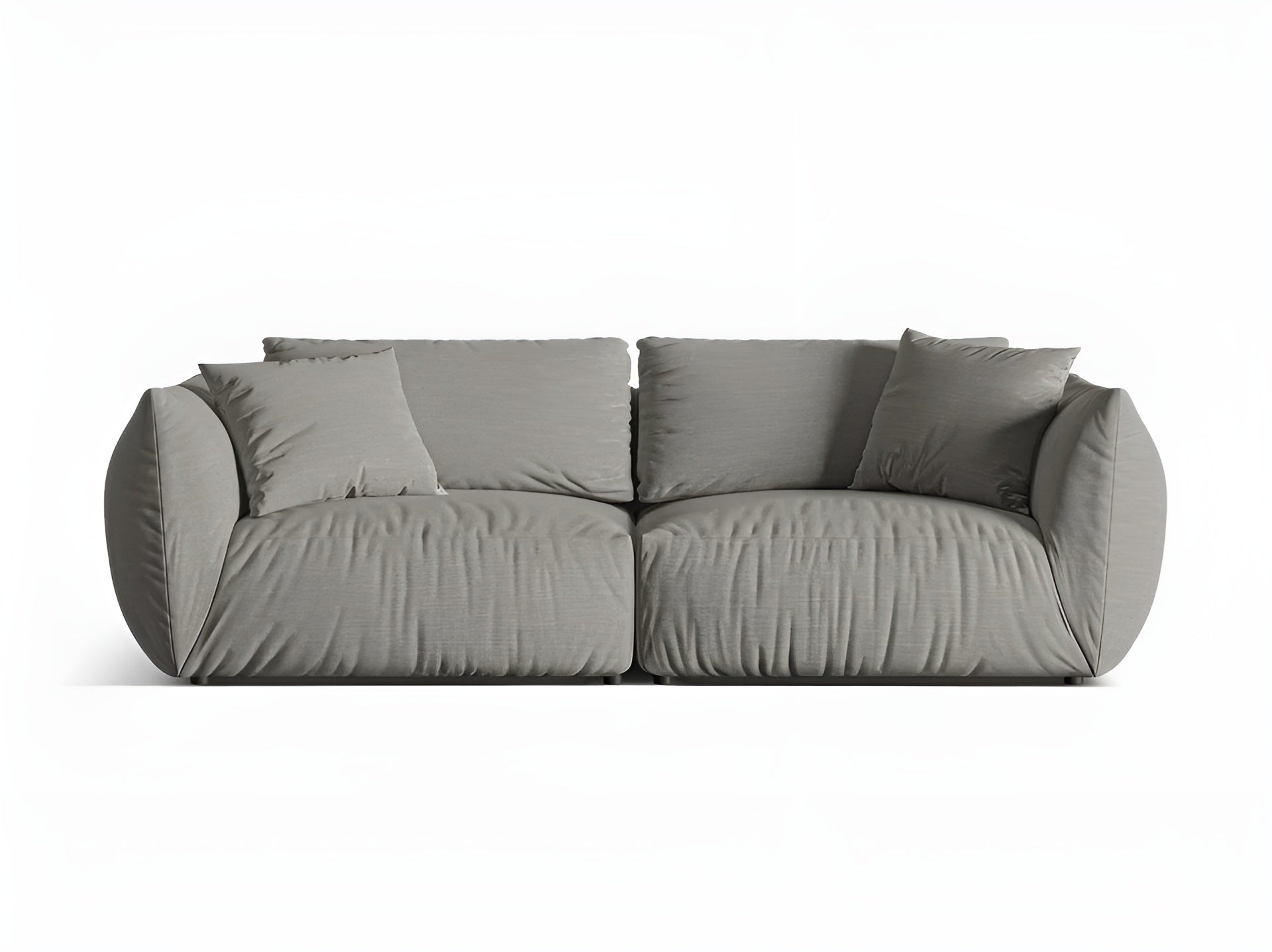 Sofa für 4 Personen CHRIS graues Chenille