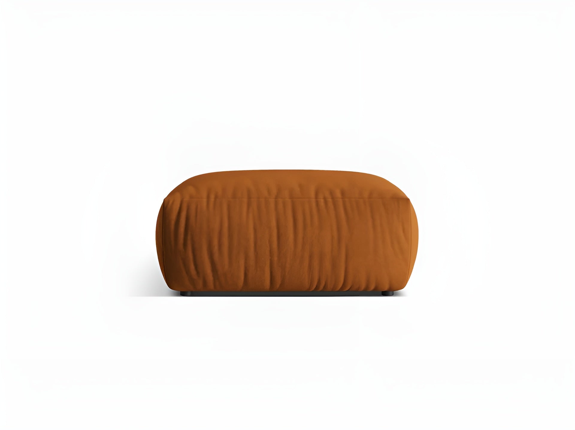 CHRIS terracotta velvet pouf