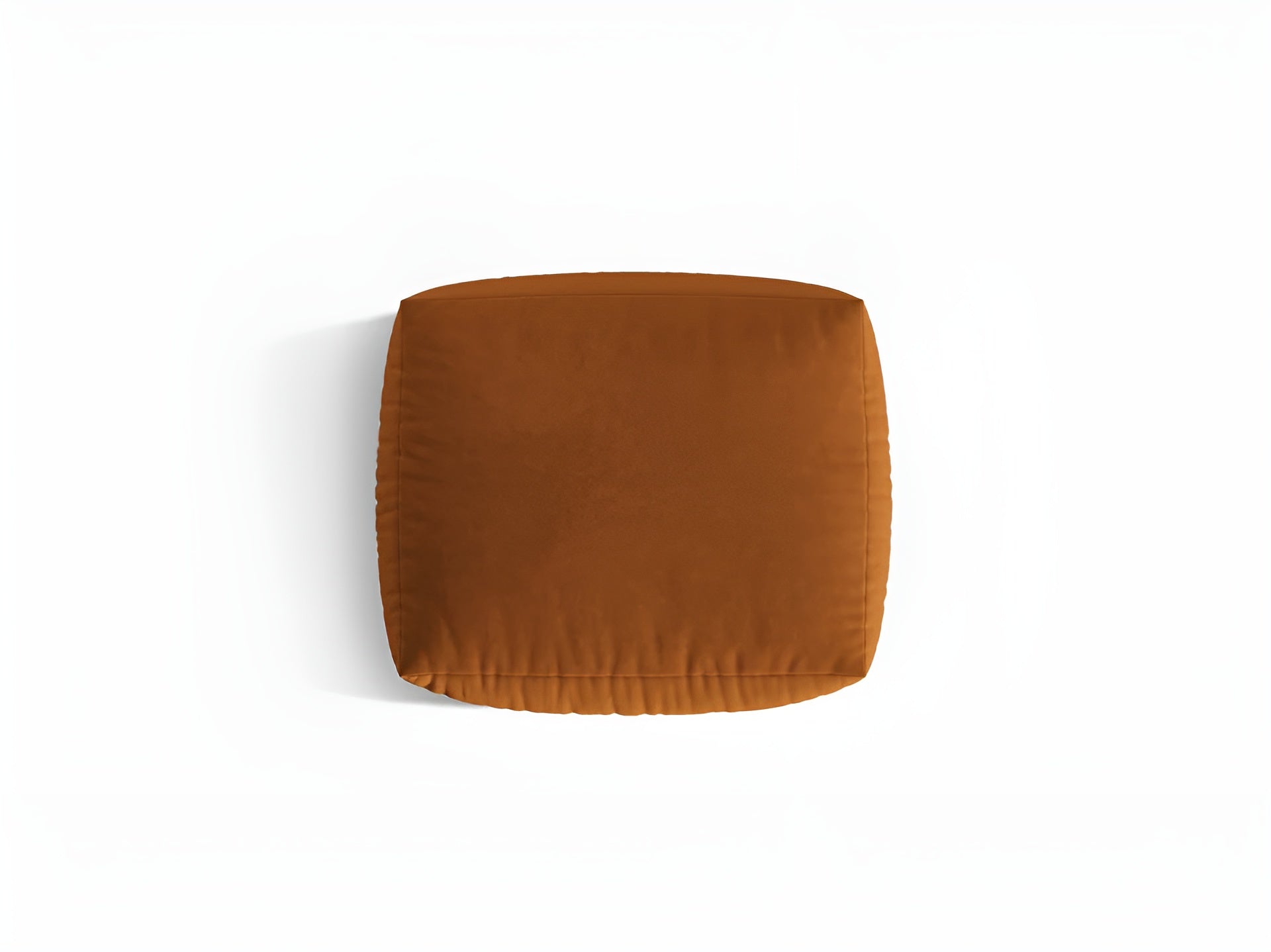 CHRIS terracotta velvet pouf