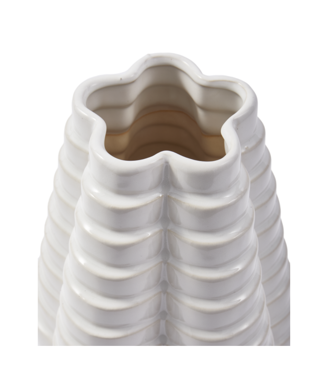MILLE-FEUILLE Vase weiß