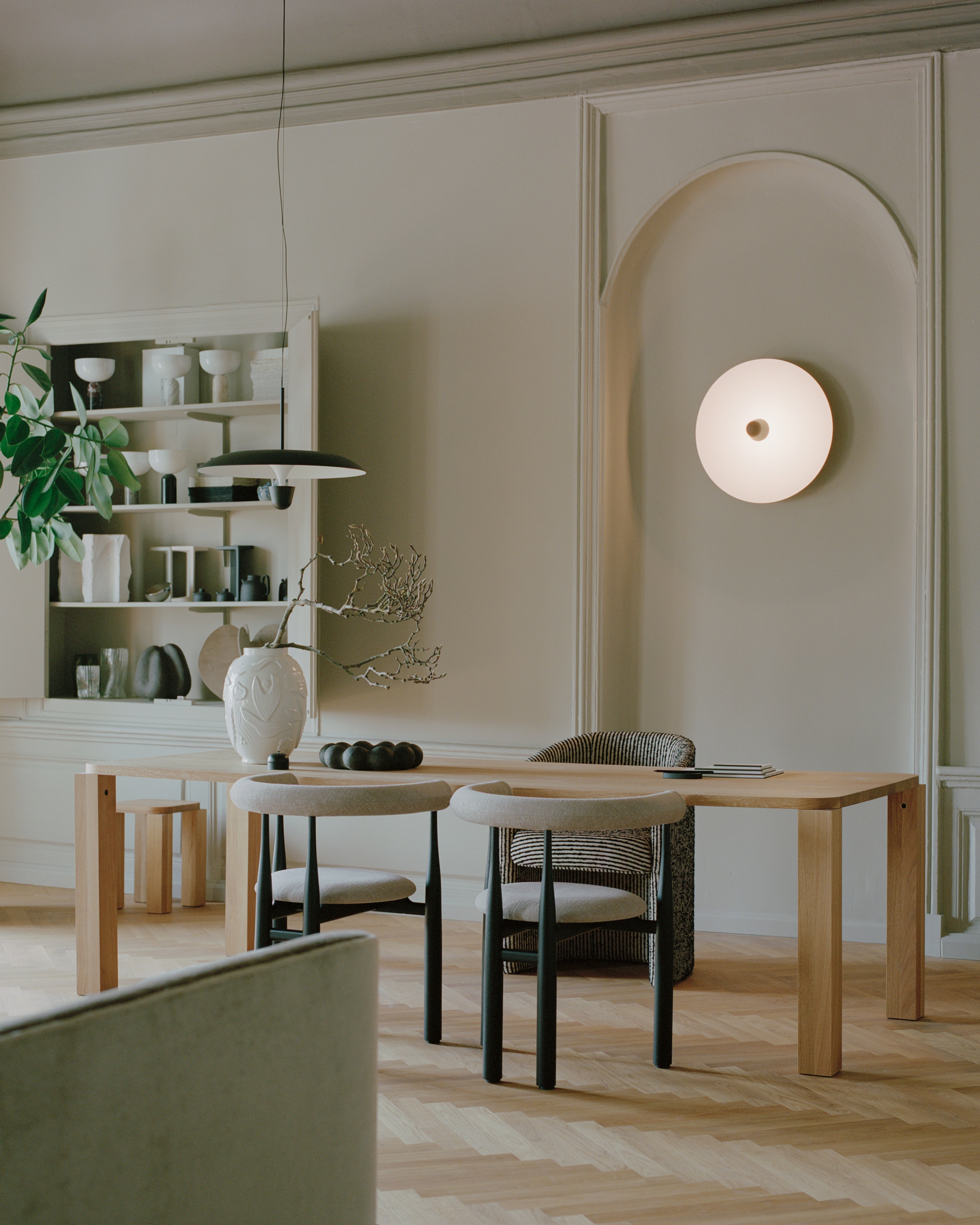 BUKOWSKI FULLY upholstered chair with a black beech base