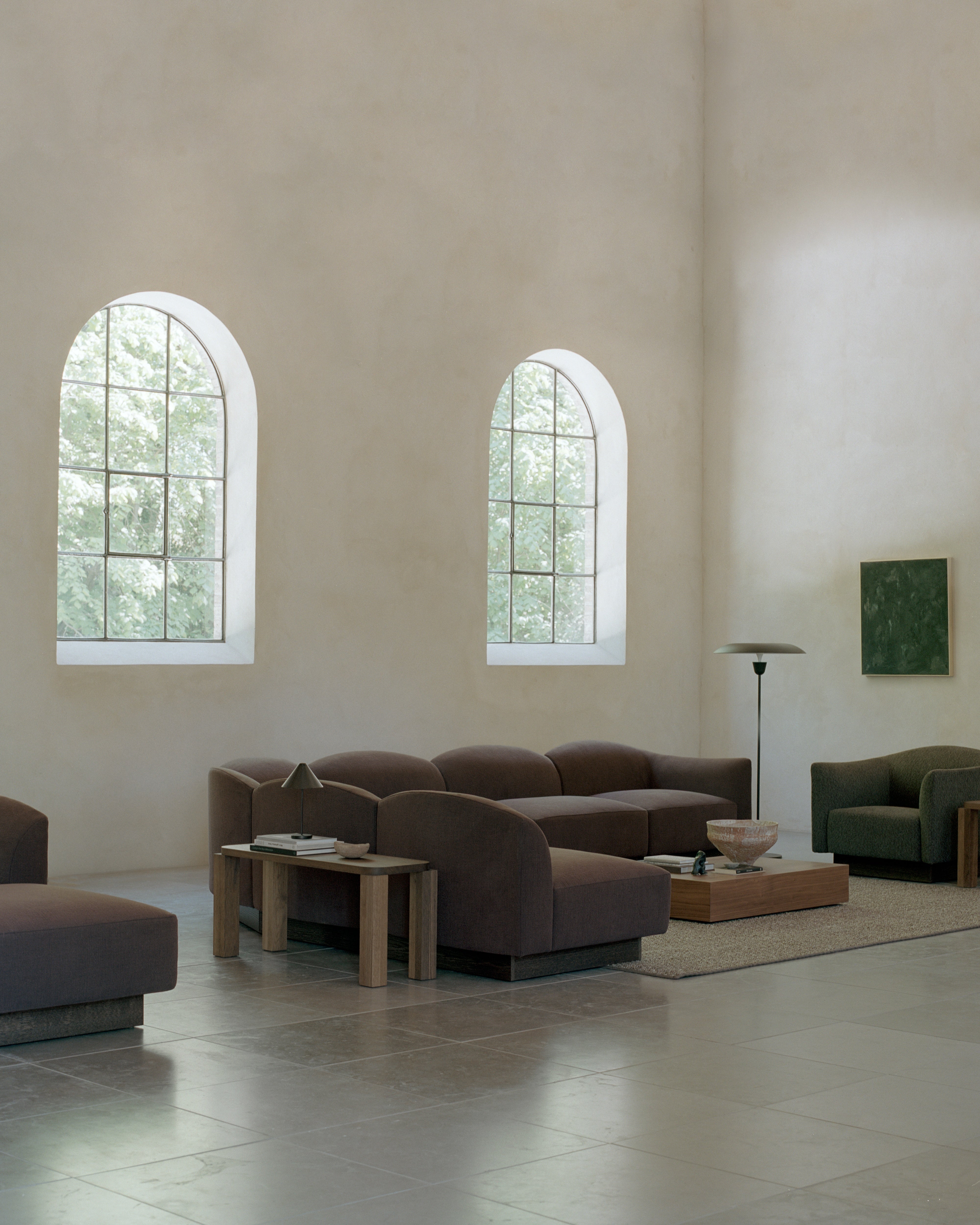 Customizable Right-Side Semi-Round Modular Corner Sofa SHORE