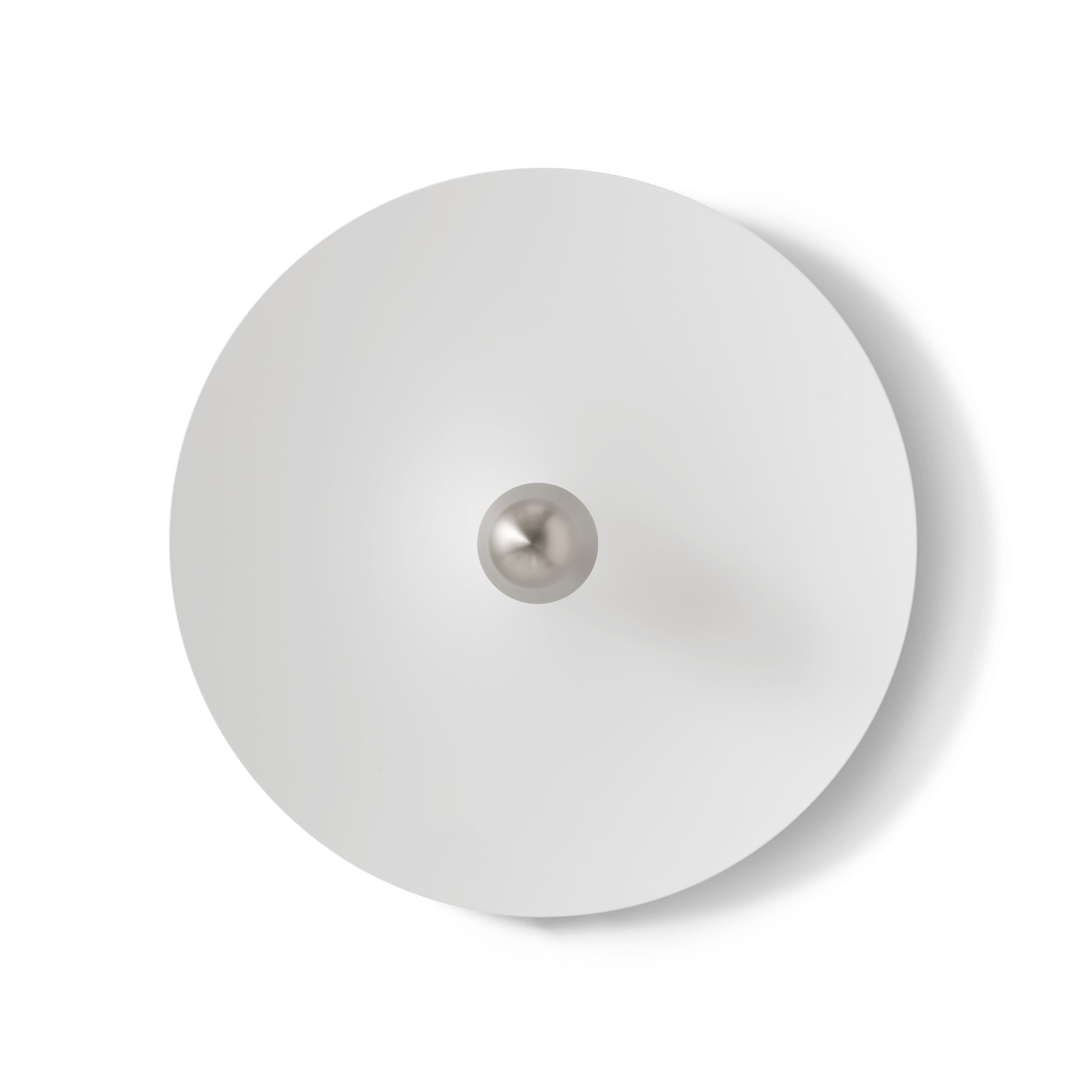 KANTARELL Wall Lamp in White with Nickel Finish