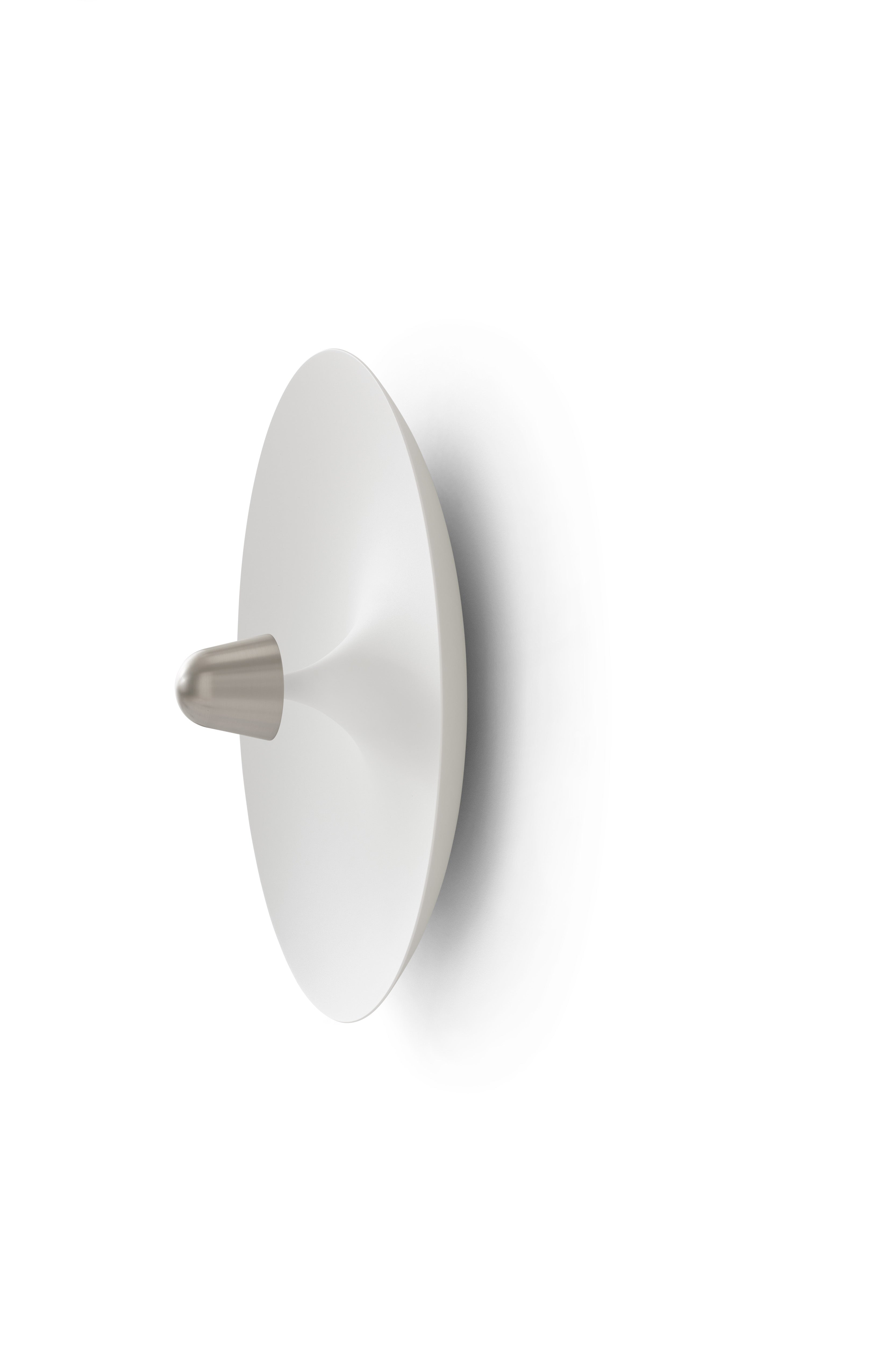 KANTARELL Wall Lamp in White with Nickel Finish