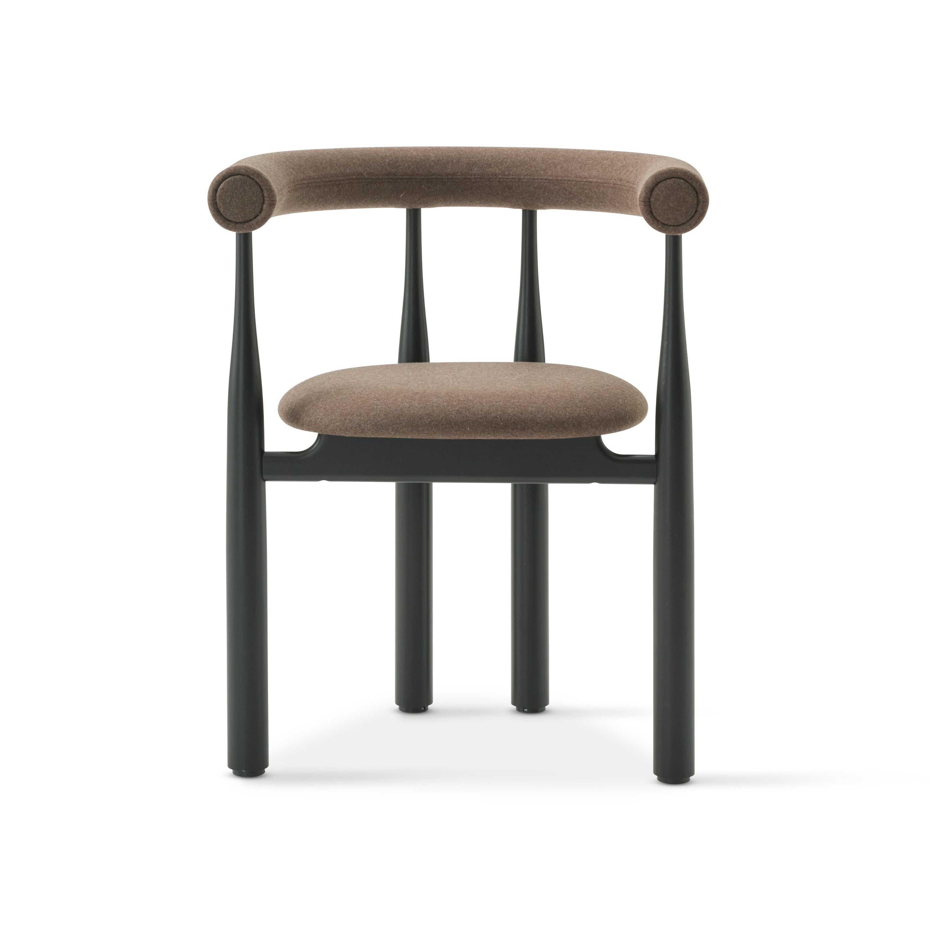 BUKOWSKI FULLY upholstered chair with a black beech base