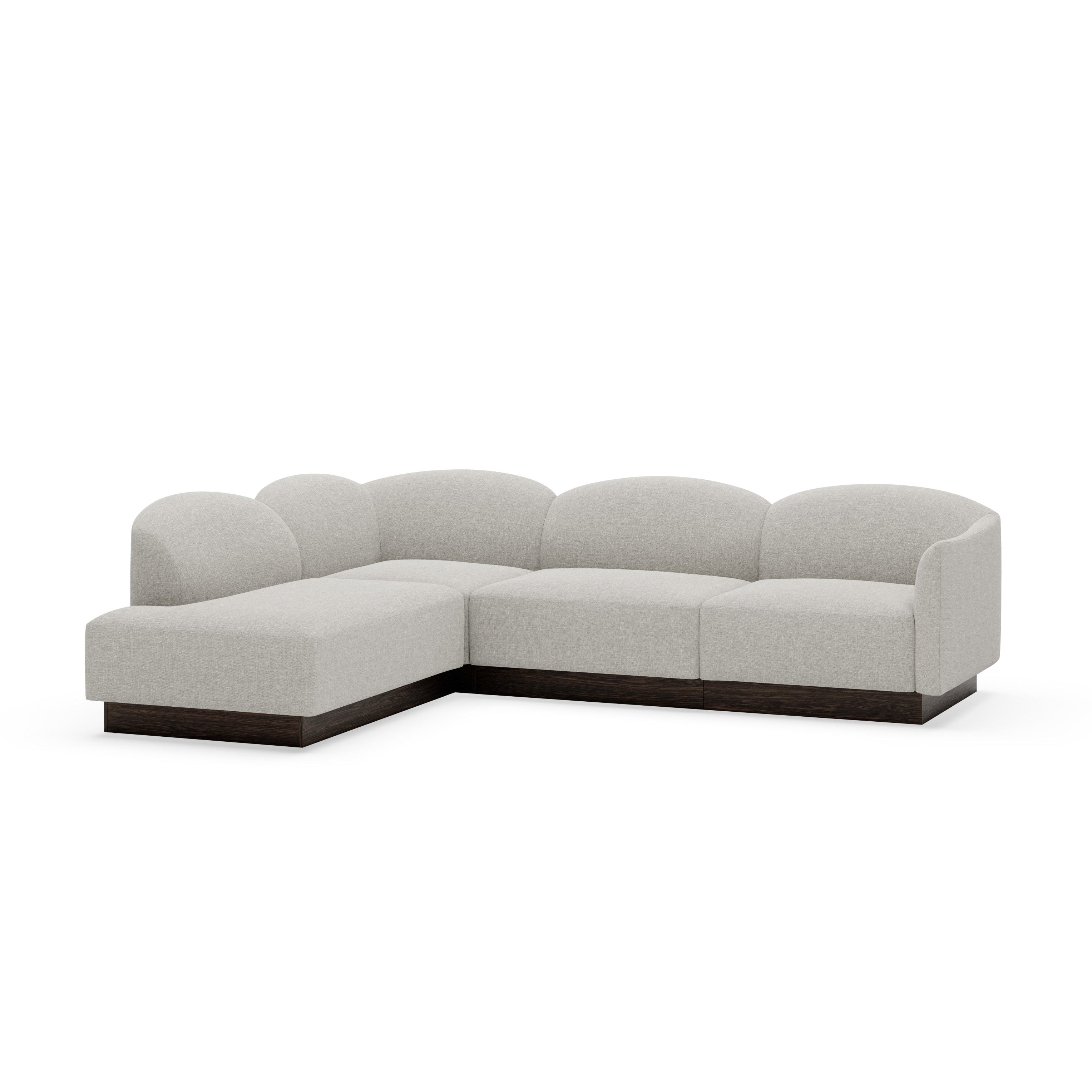 Left-facing modular corner sofa SHORE customizable