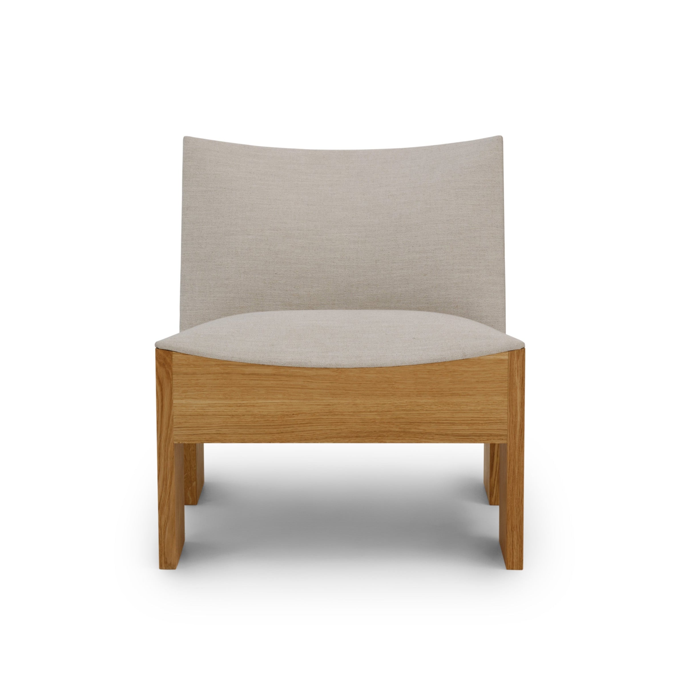 Tenon gepolsterte Sessel mit einer Eichenbasis