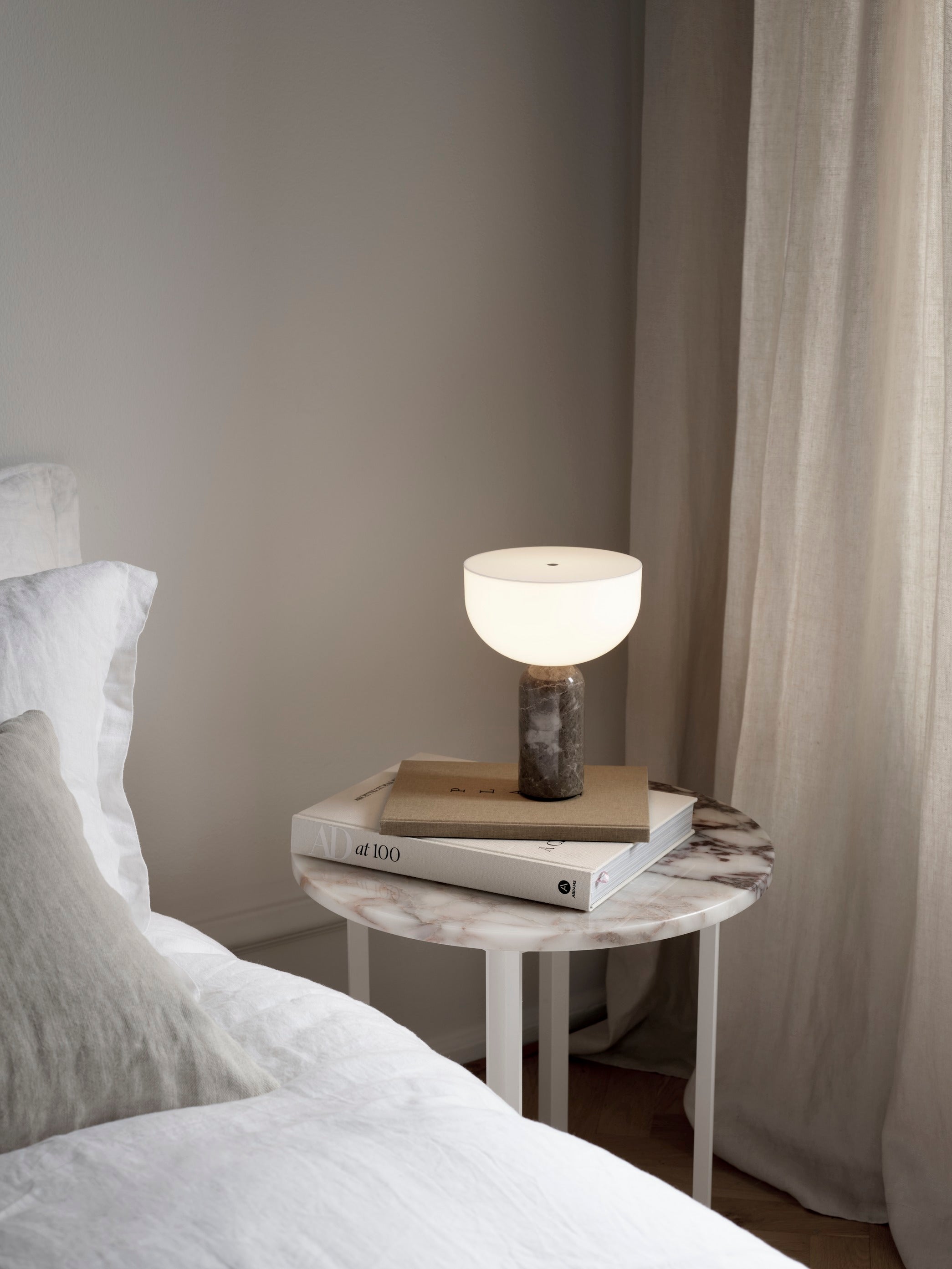 Tragbare Lampe KIZU grauer Marmor