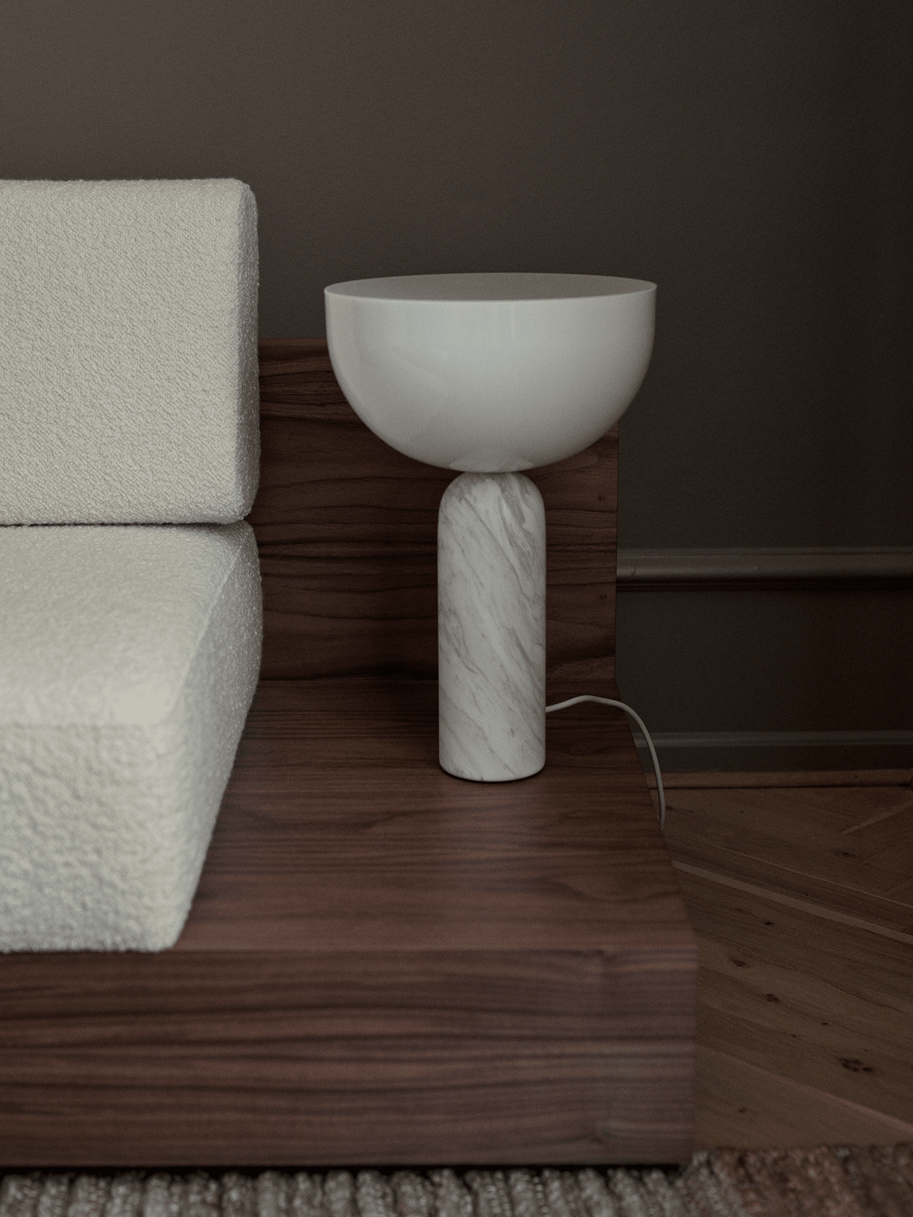 Kizu White Marmor Tischlampe