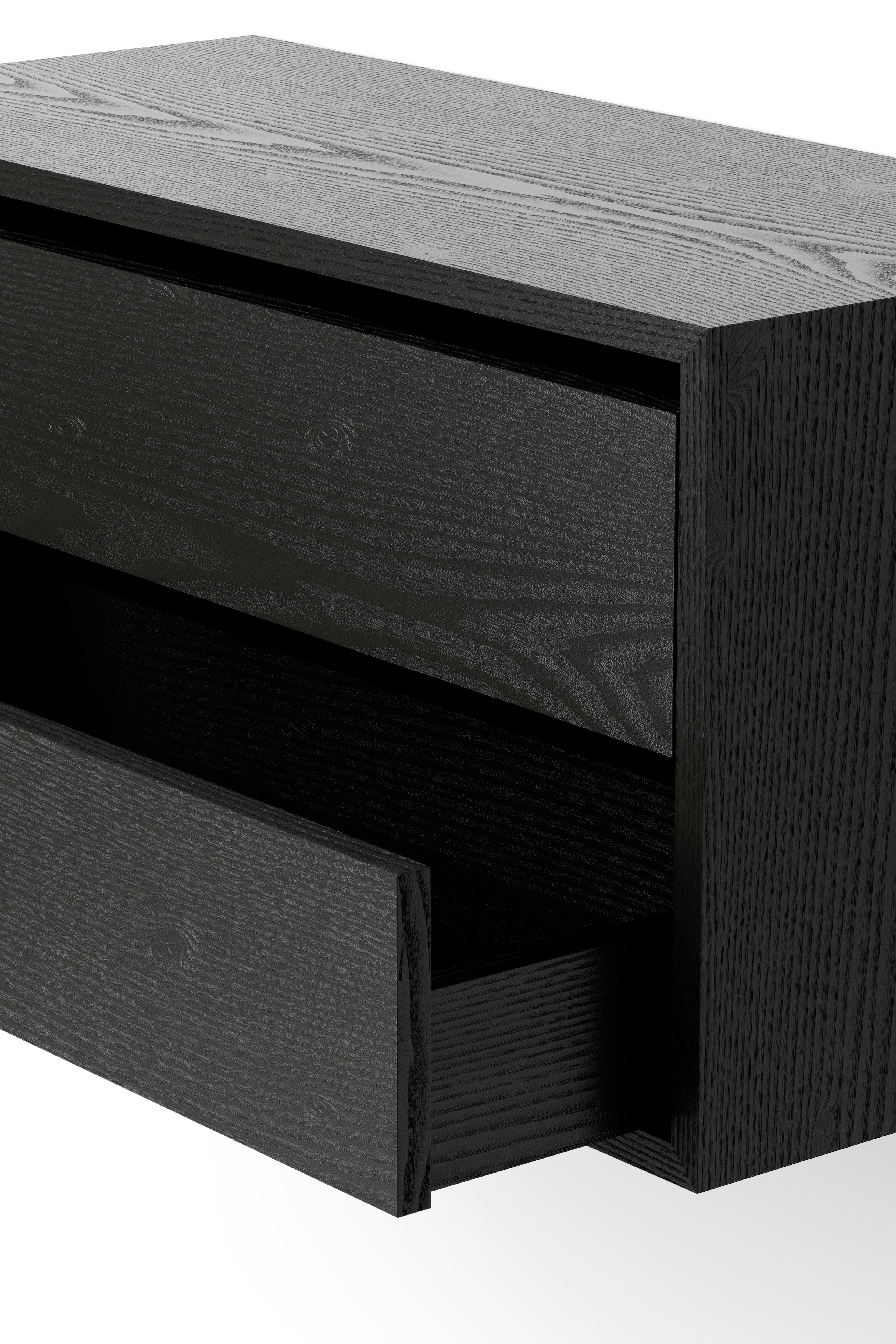 Hängeschrank mit neuen Arbeiten Schubladen schwarzer Aschefurnier