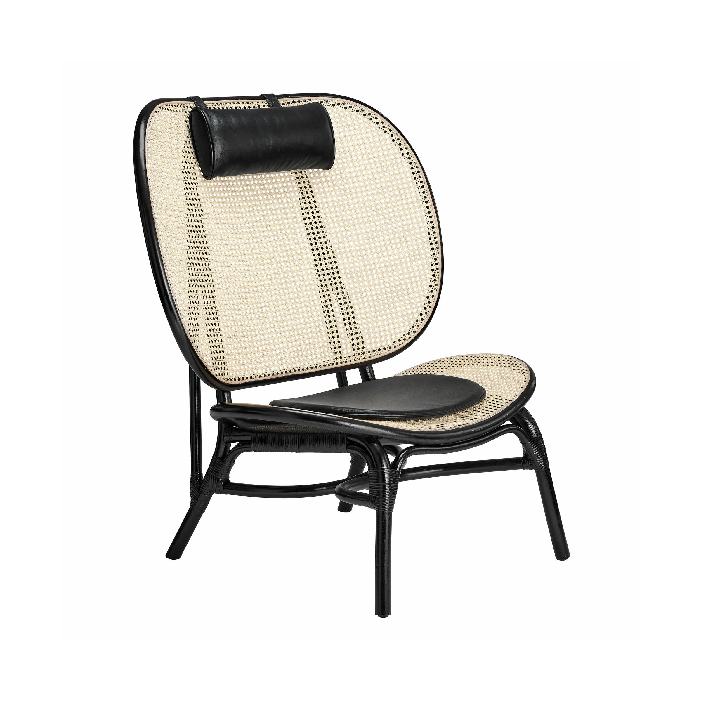 Fotel NOMAD czarny bambusowy z rattanem NORR11 Eye on Design
