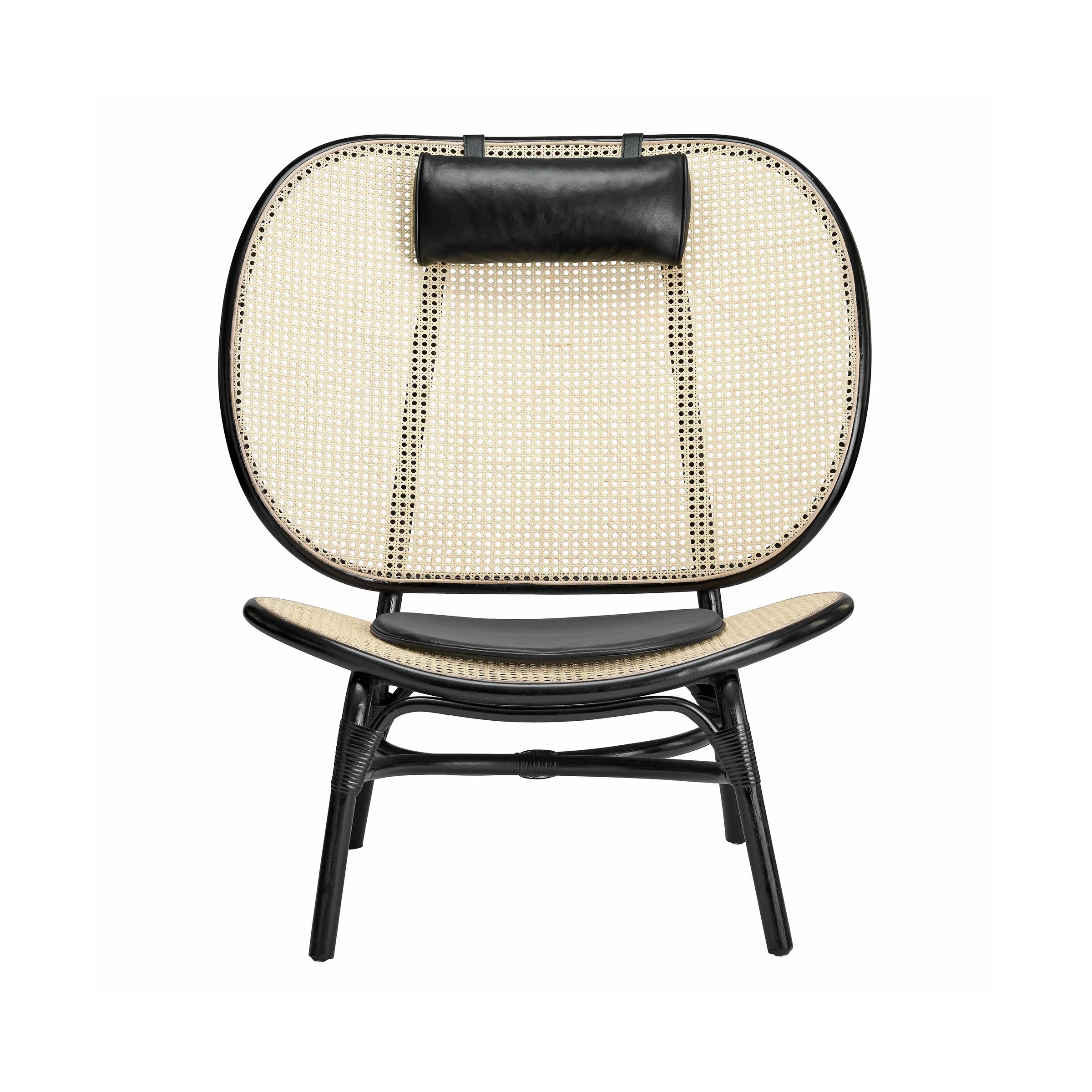Fotel NOMAD czarny bambusowy z rattanem NORR11 Eye on Design