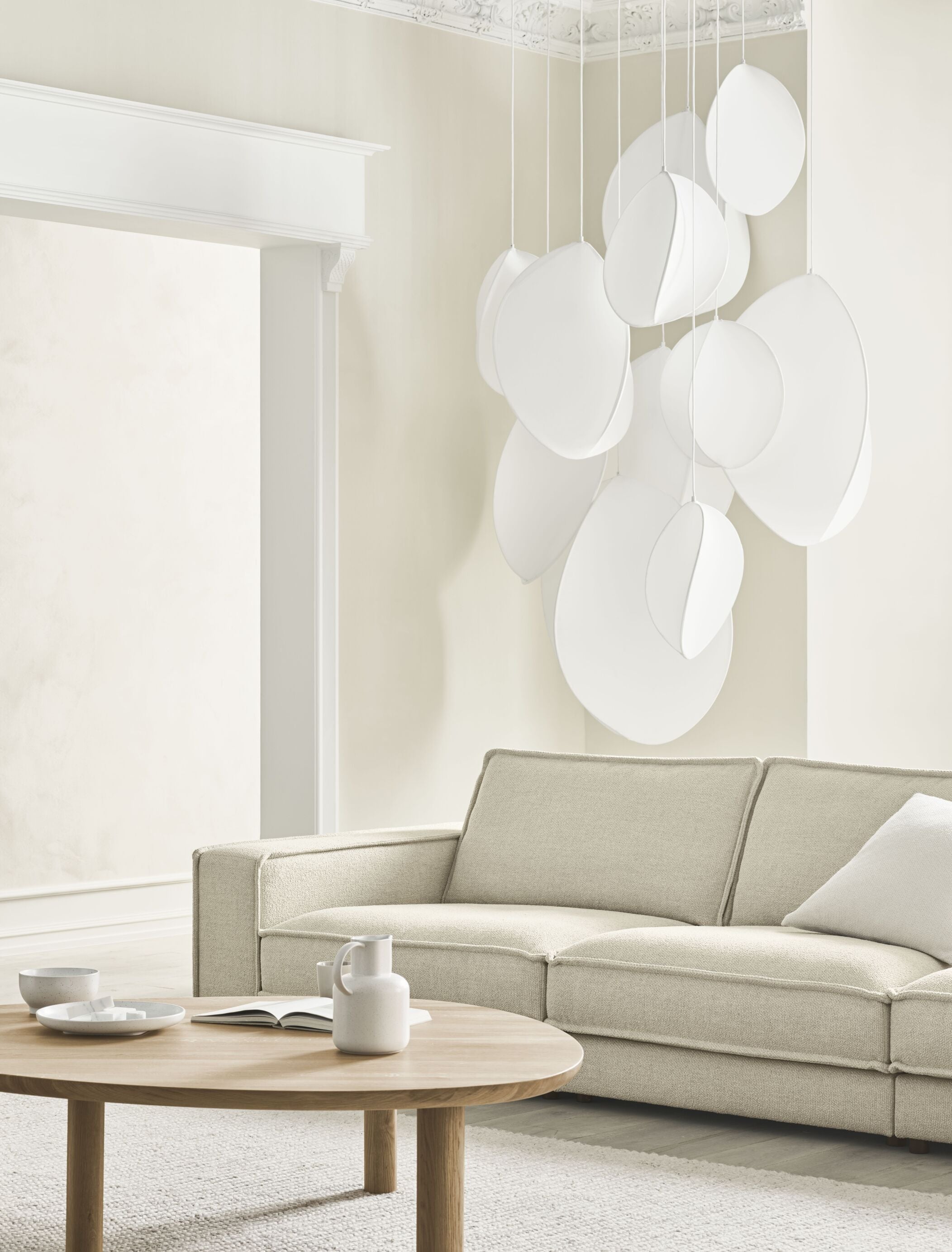 Left-handed 3-modular upholstered noora oak base