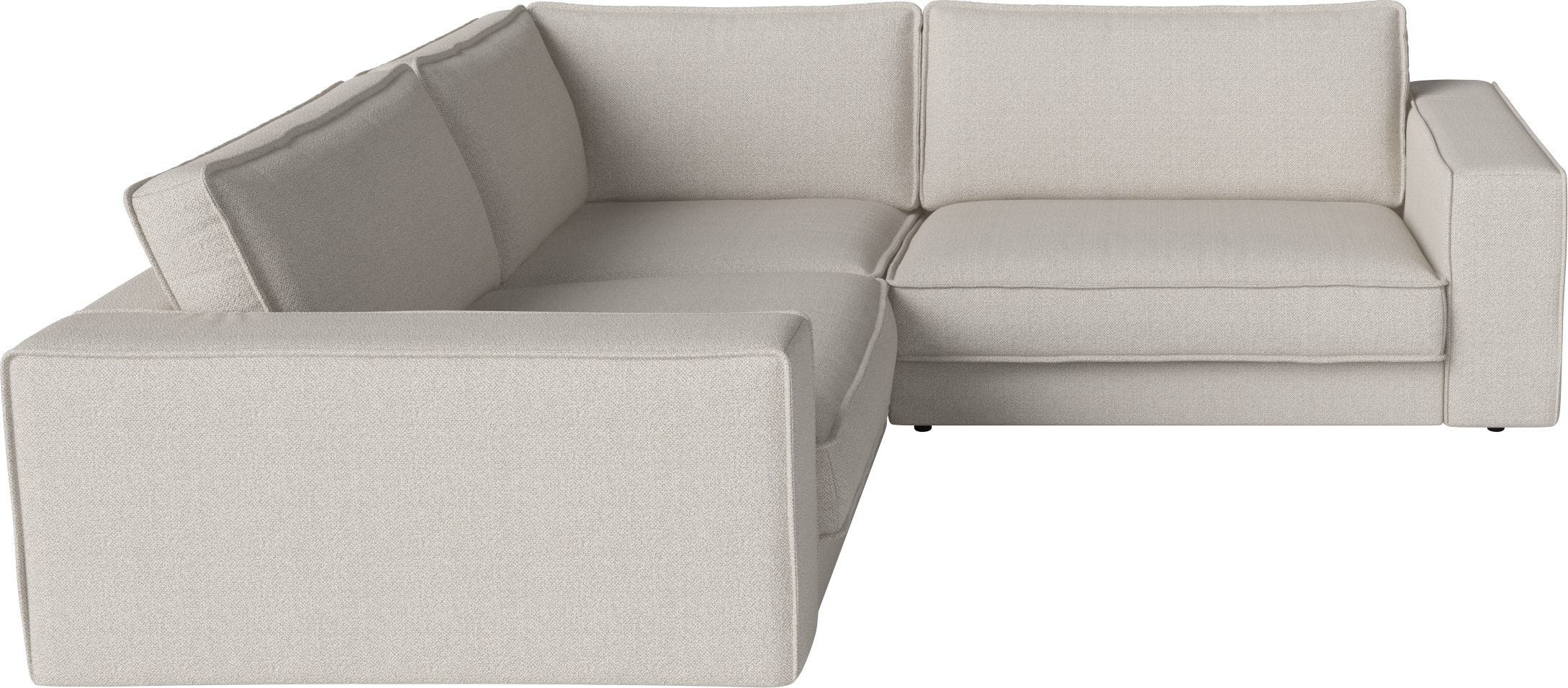 Symmetrical corner 3-modular upholstered noora oak base