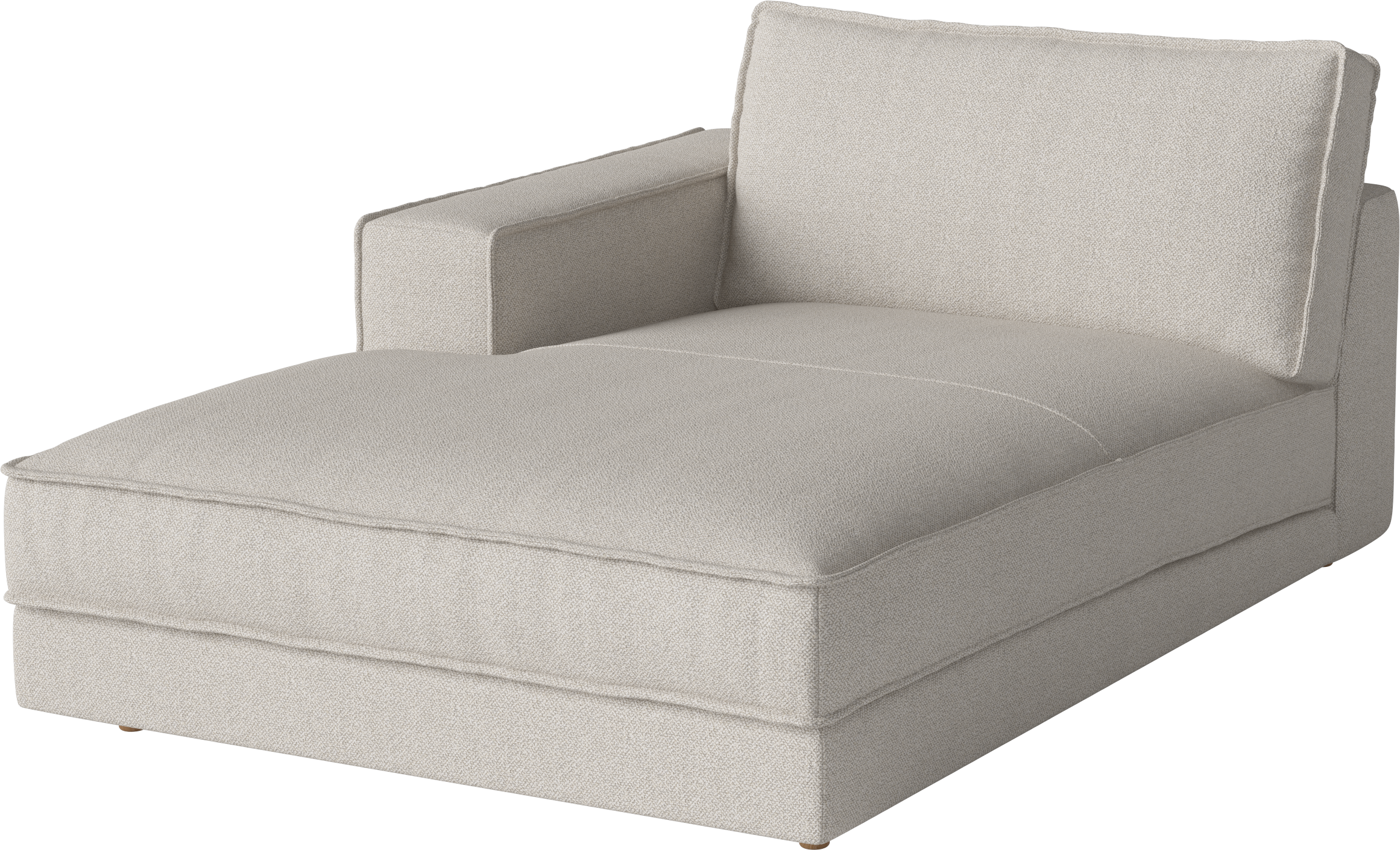 NOORA modular sofa - left -handed chaise with an oak base