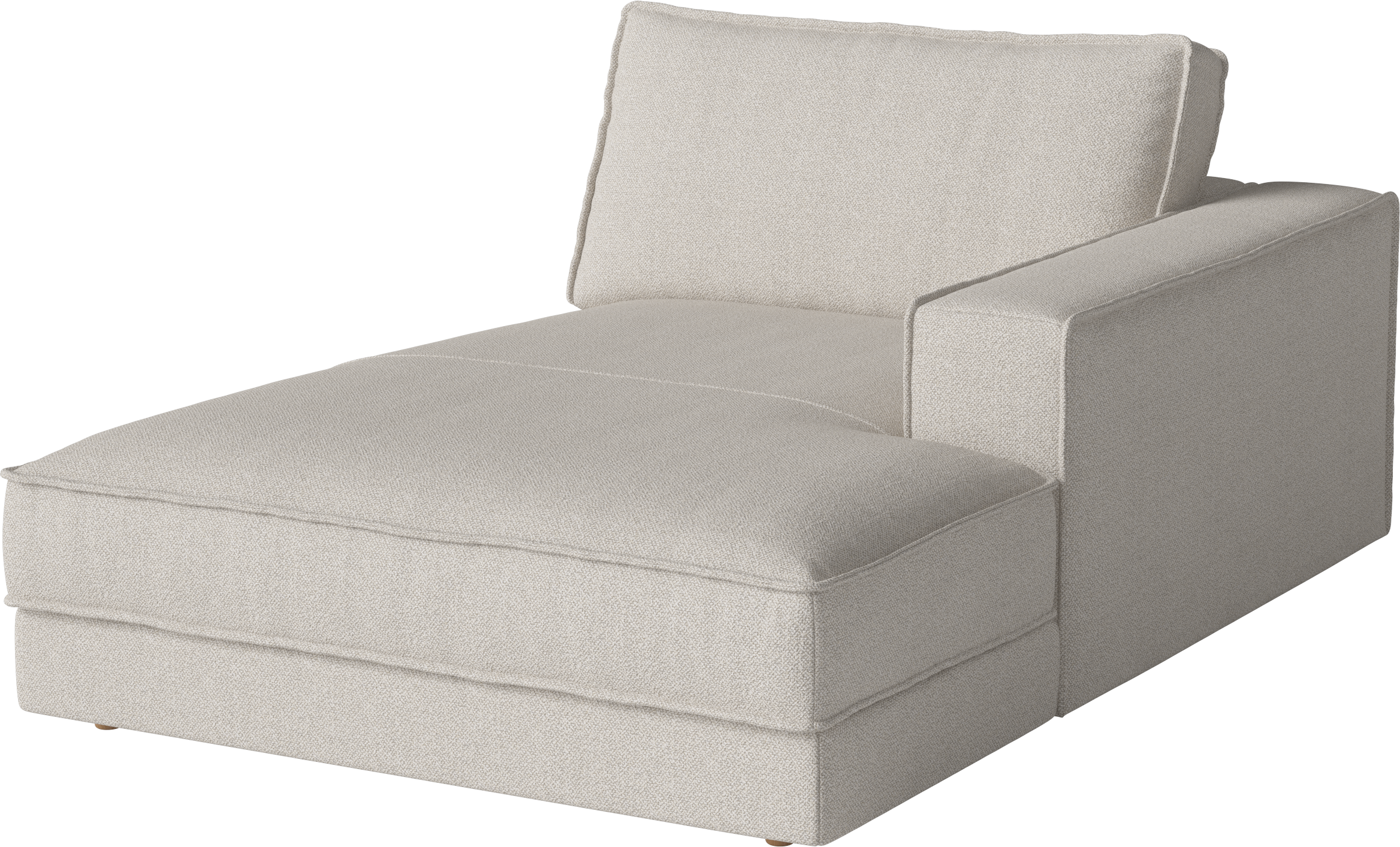NOORA modular sofa - right -handed chaise with an oak base