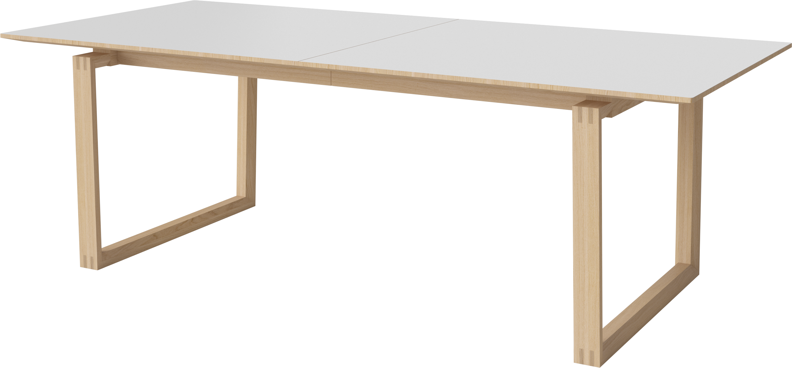 NORD white table with a whitened base