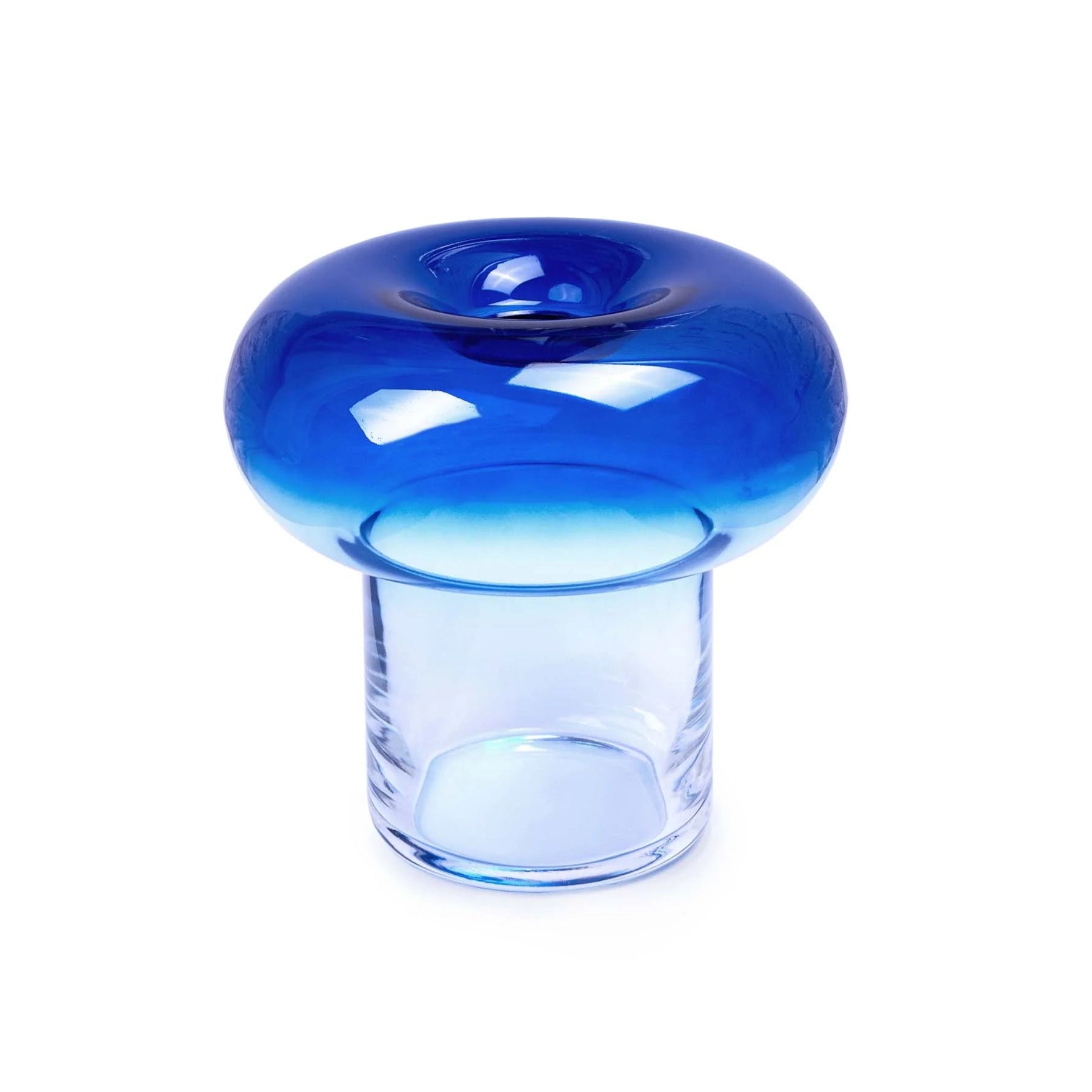 ORIO vase blue blown glass