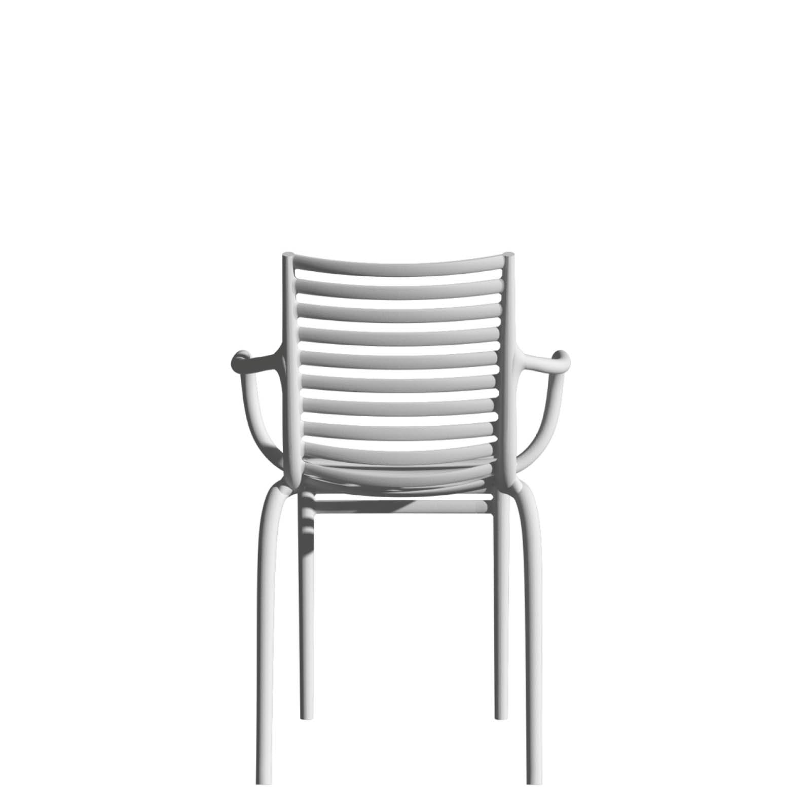 Chair with pip-e armrests white