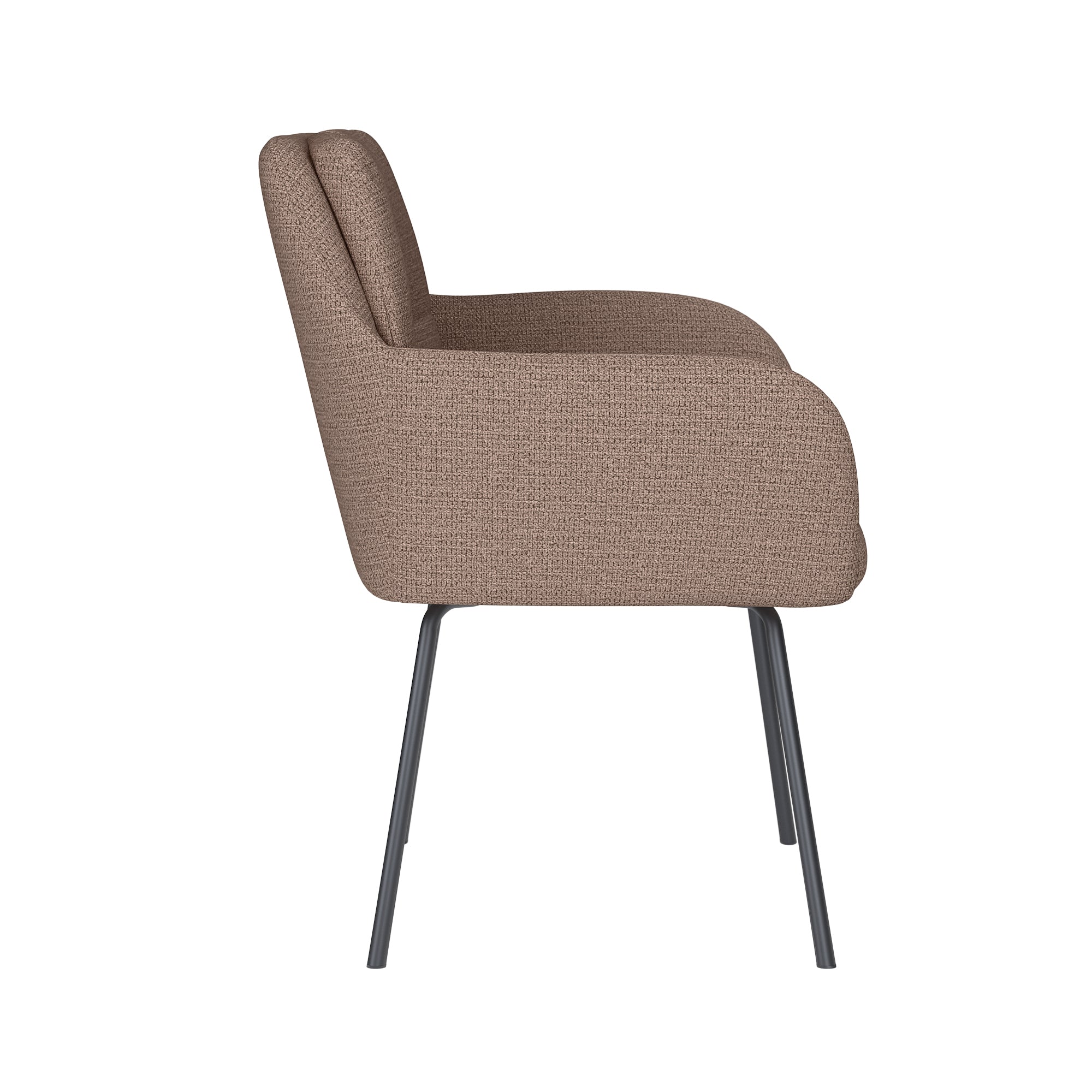 PETE chair taupe with black base