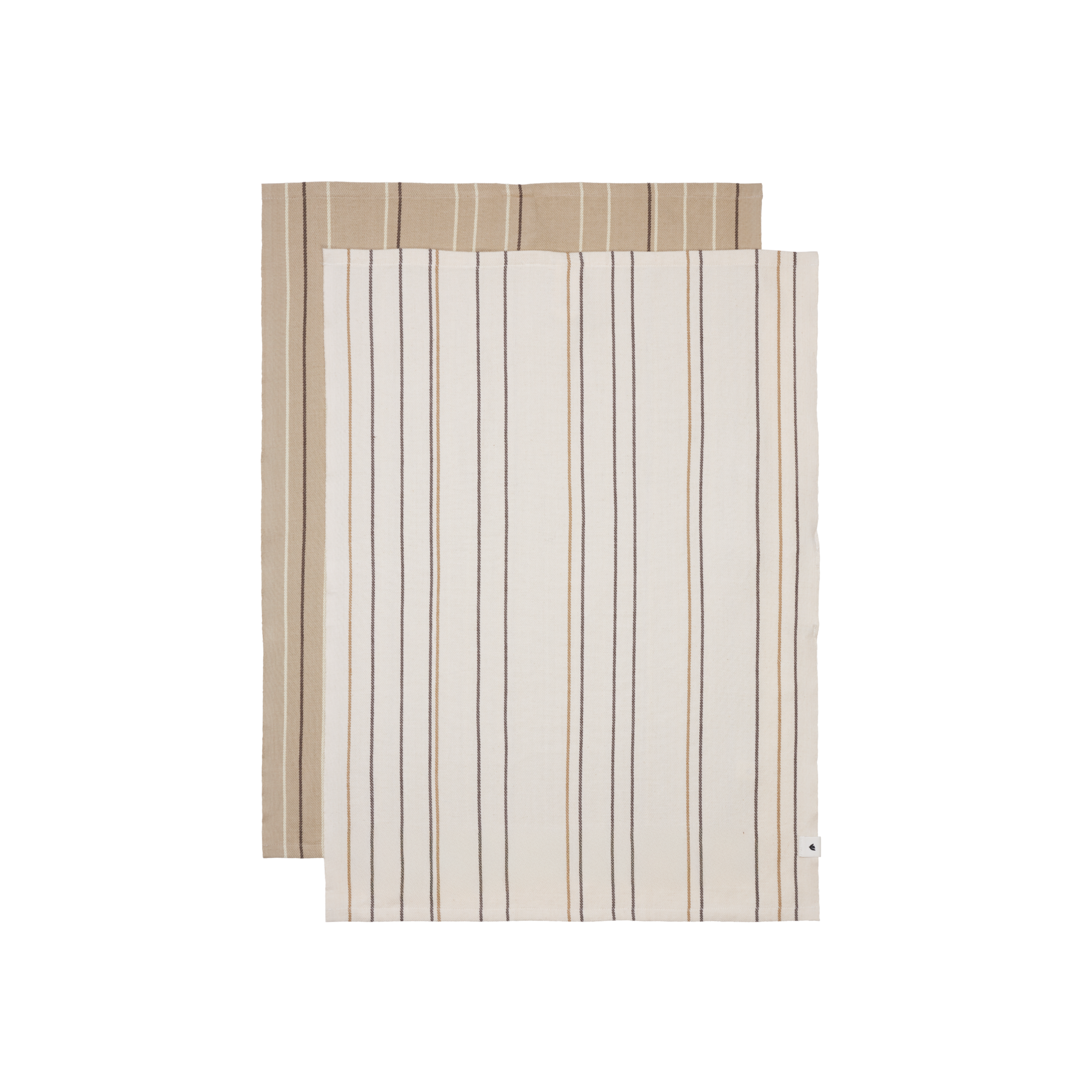 ITO beige kitchen towel set with white