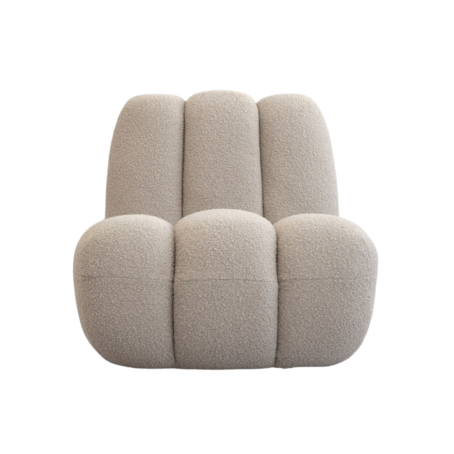 TOE Sessel beige Bouclé
