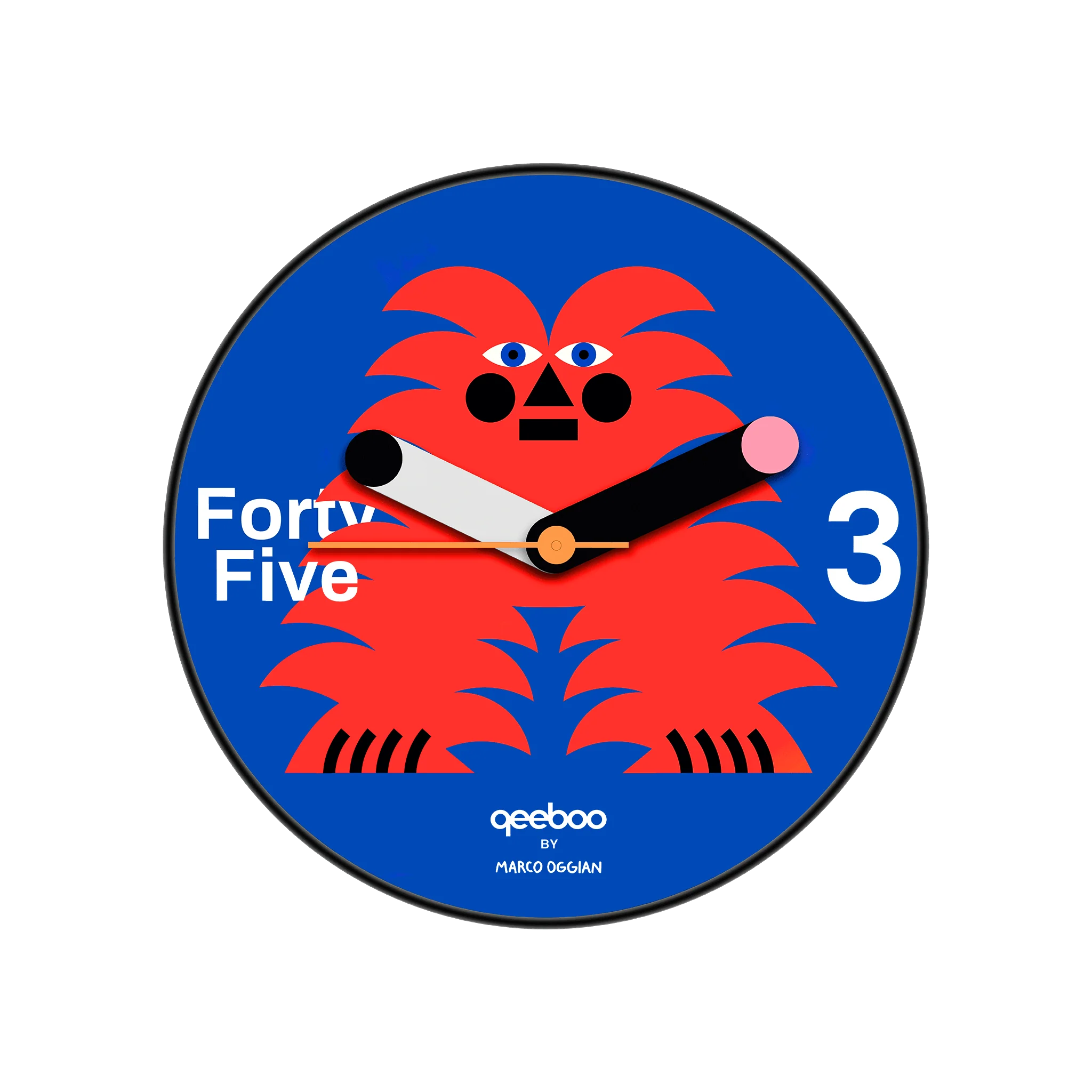 MAGIC SAMU blue wall clock