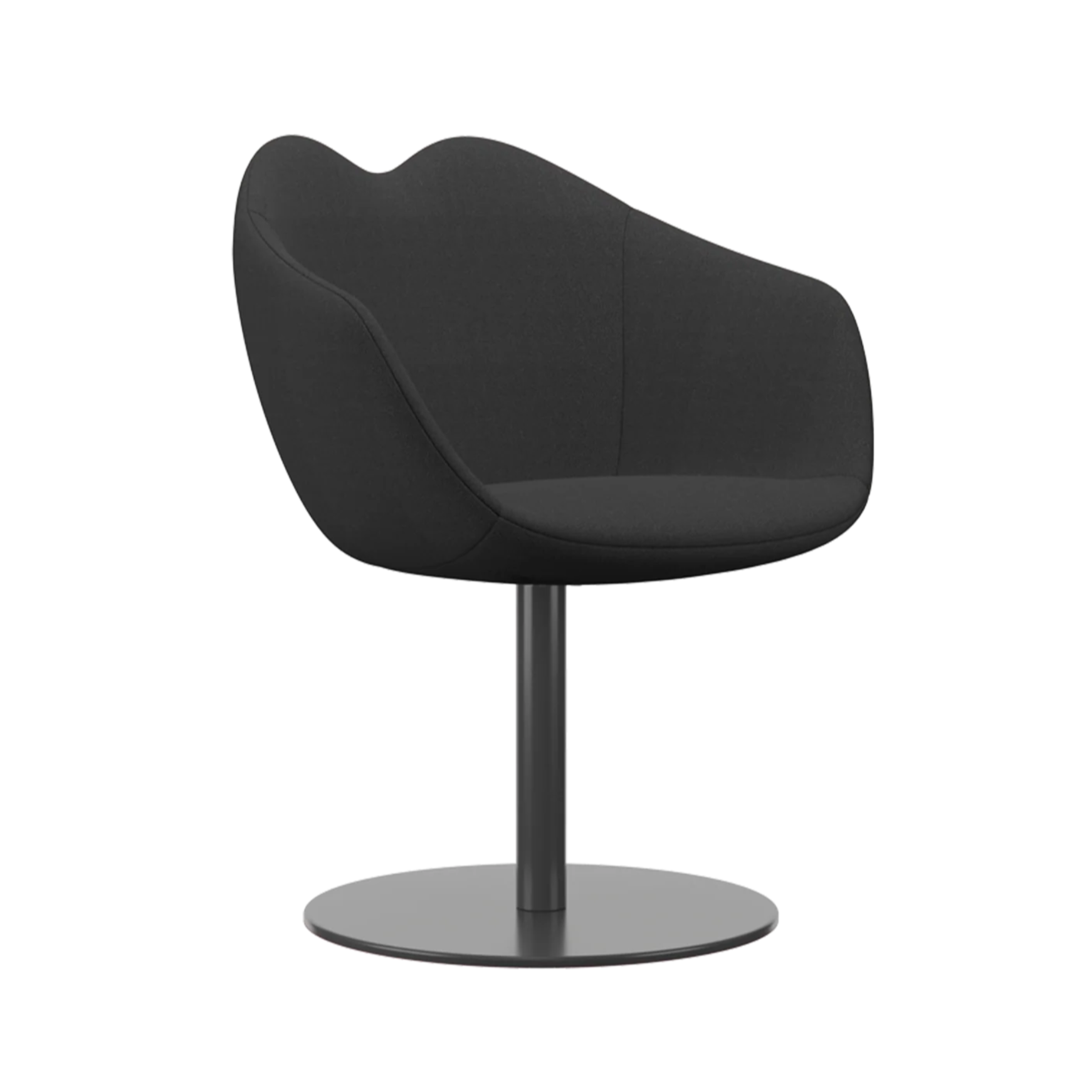 Sessel XOXO dunkelgrau mit runder Basis