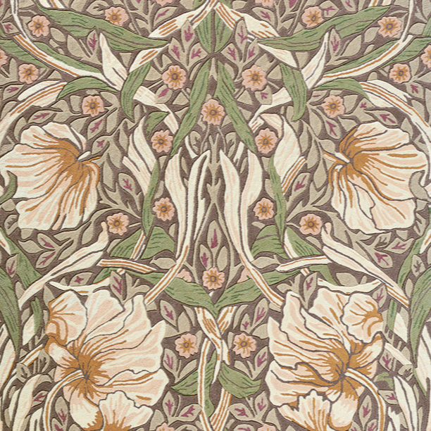 PIMPERNEL AUBERGINE Teppich beige-grün