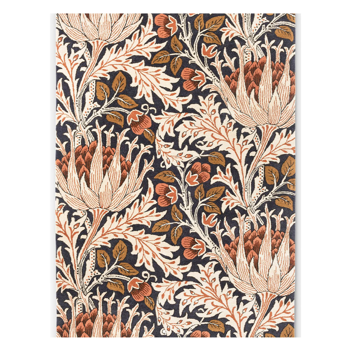 Artichoke rug Amber Charcoal beige-navy blue
