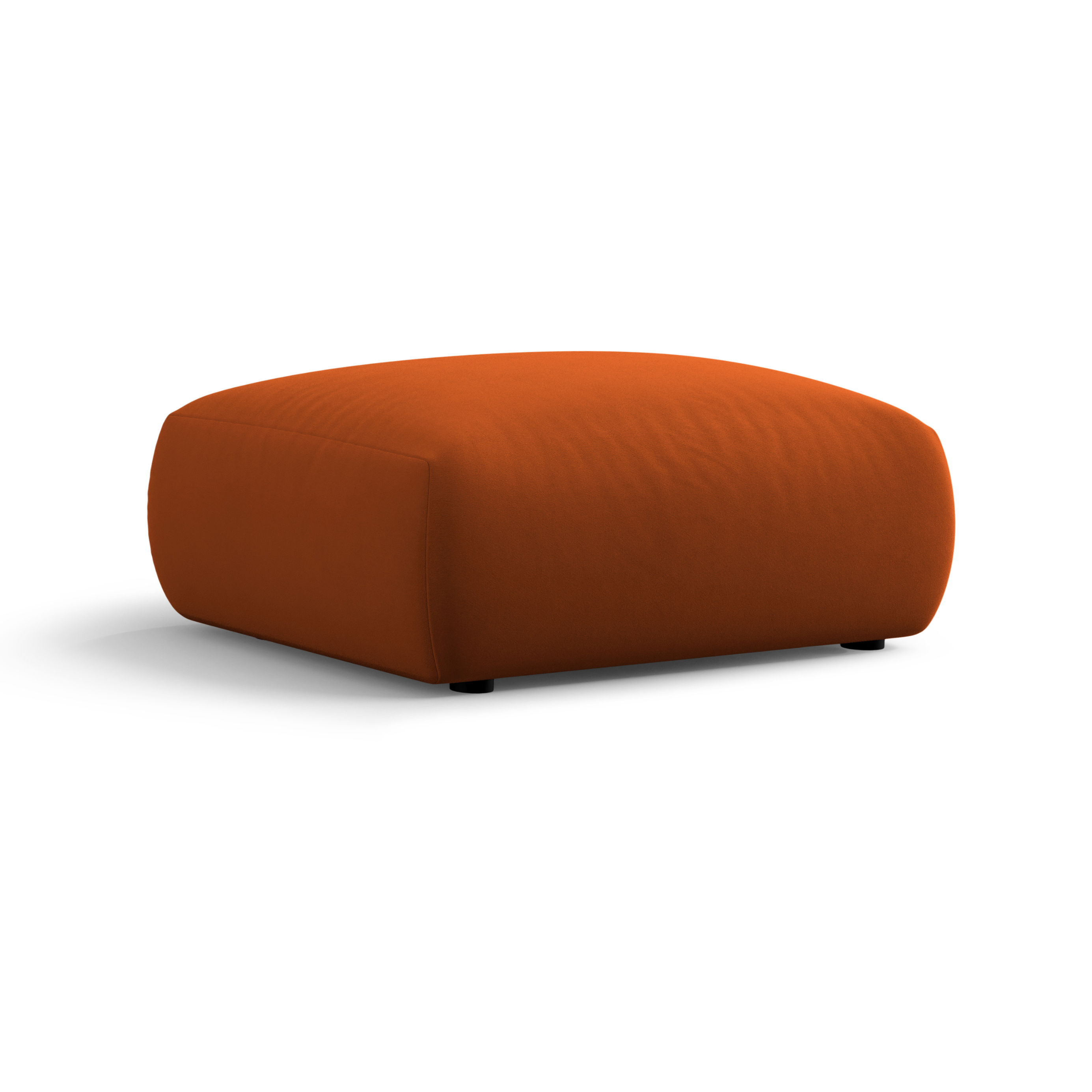 MATERA Samt-Pouf Ziegelrot