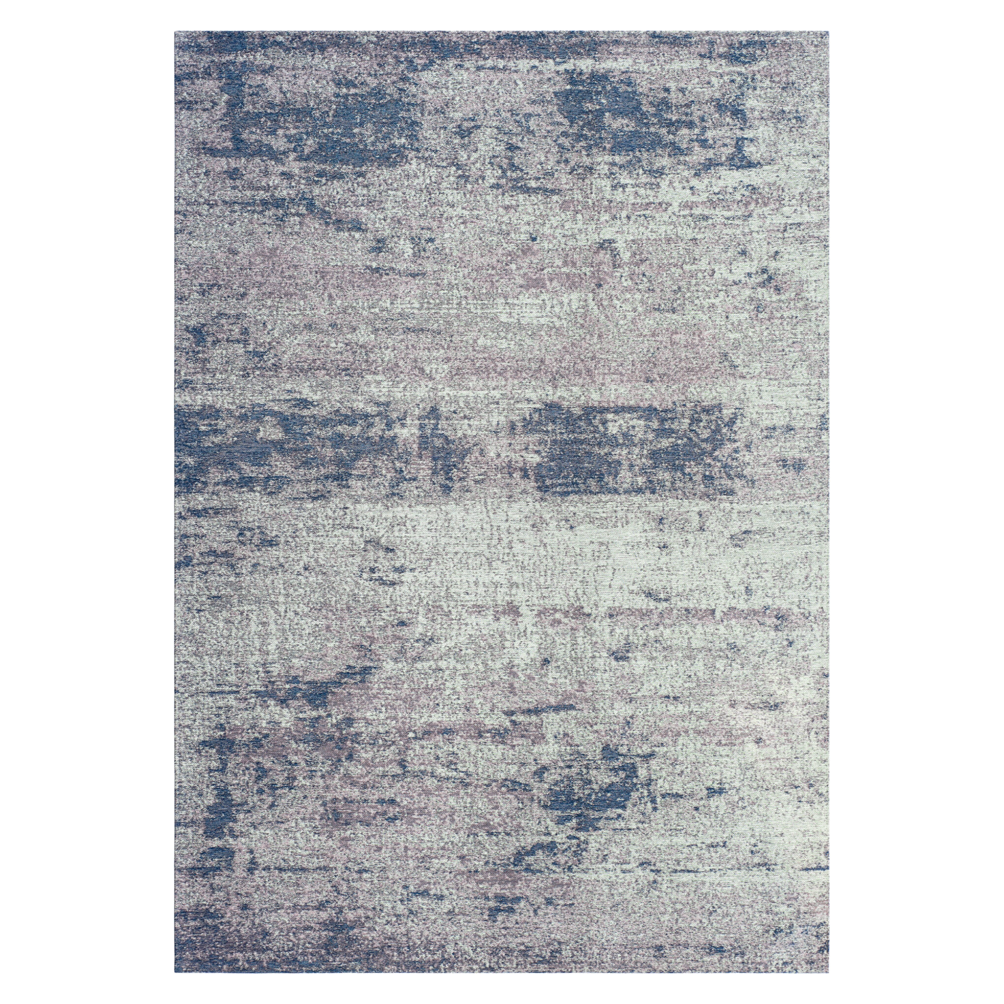 DECO RUGS blue rug with gray