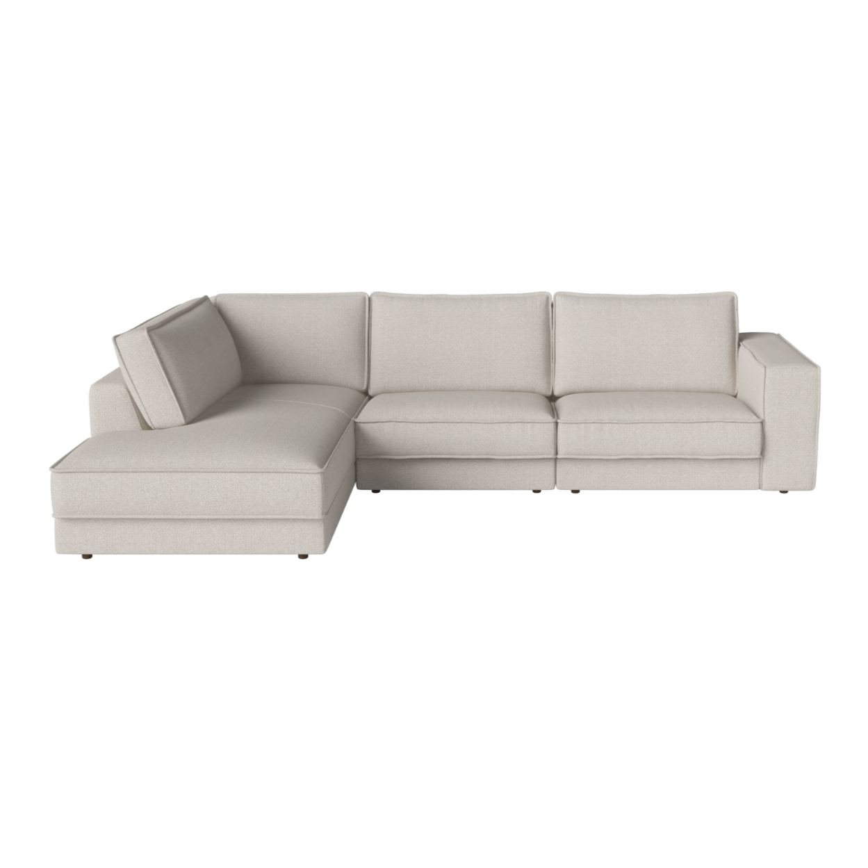Linke Ecke 3-modulare Polster Noora Black Base