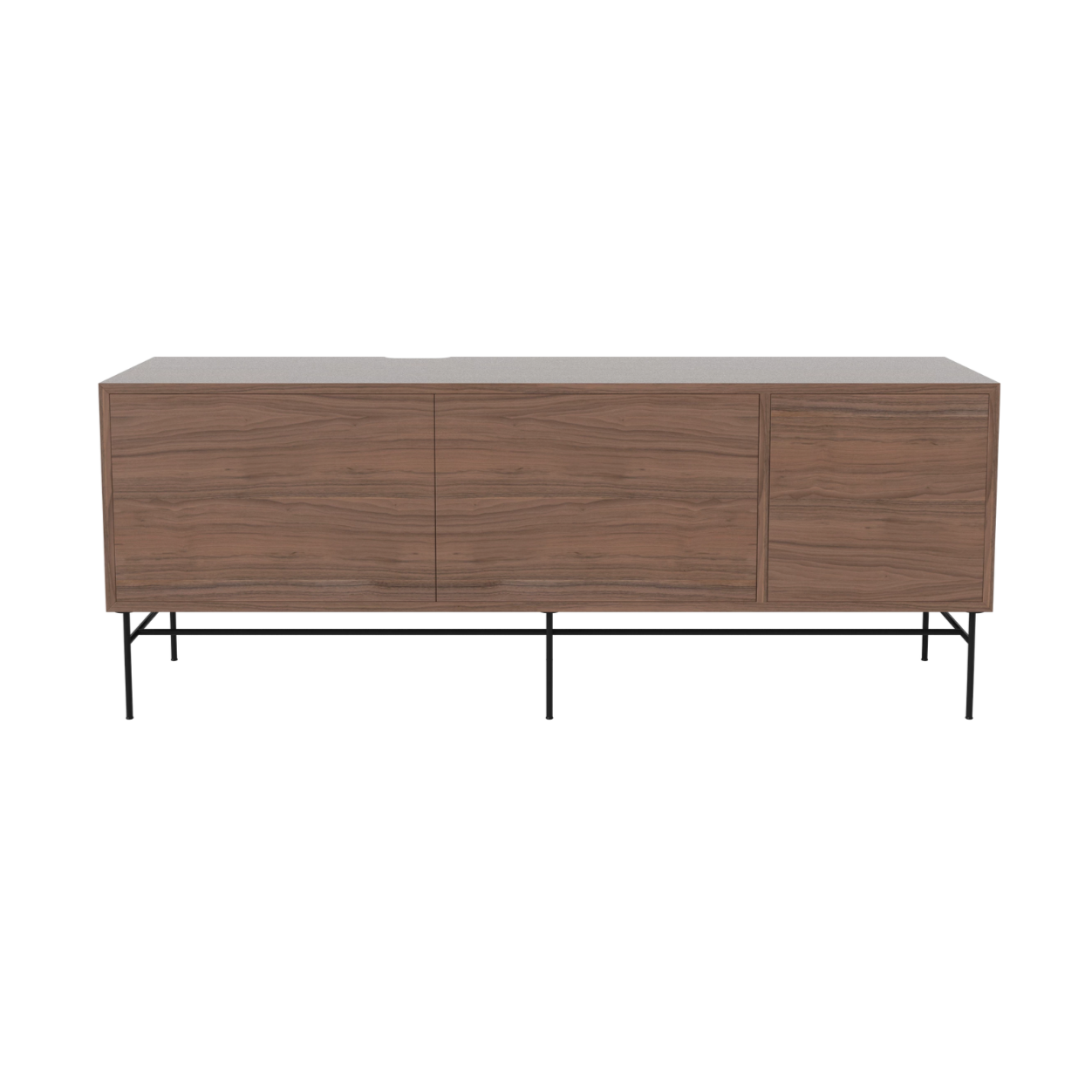 RTV CASE CAKE Walnut veneer with a black base