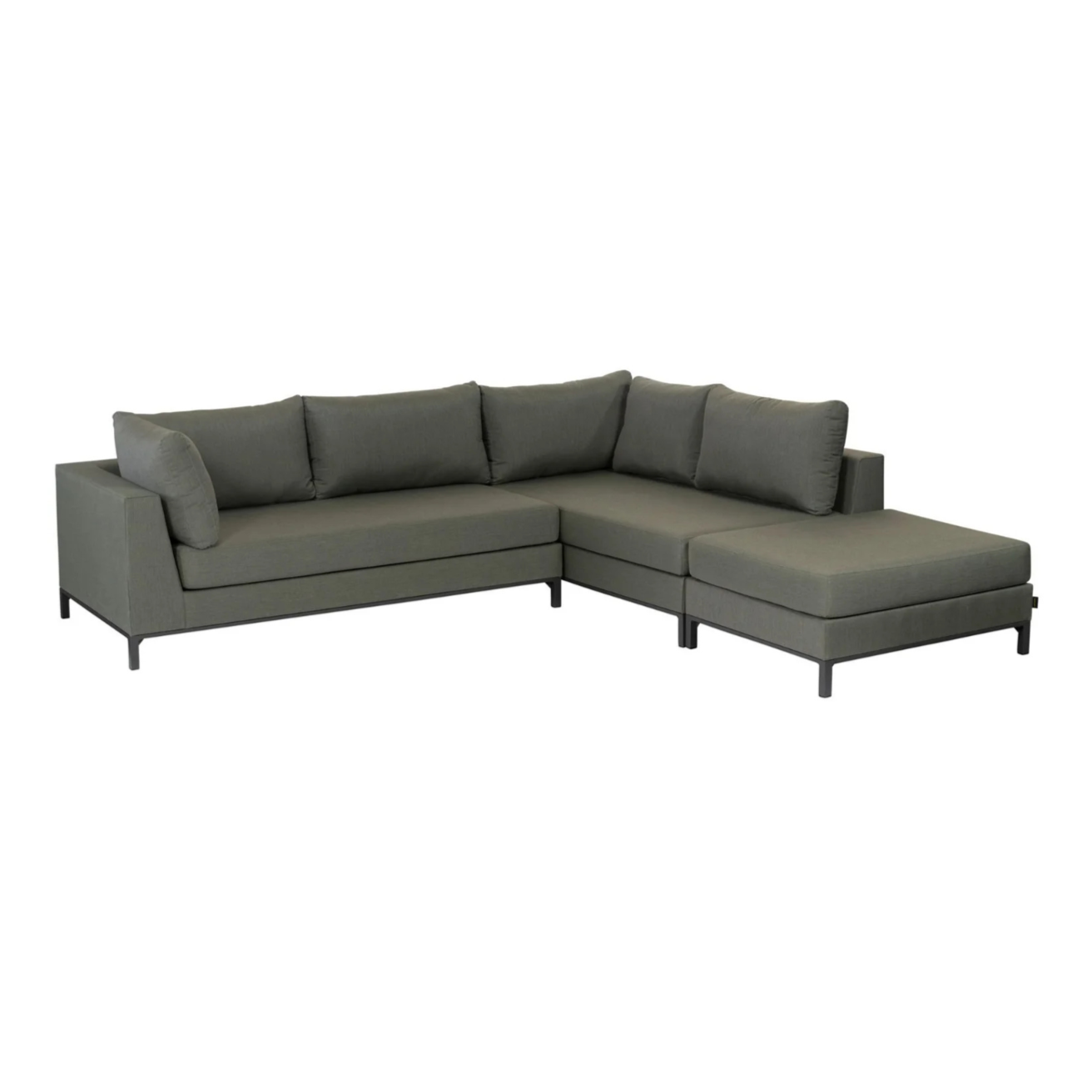 Right-facing garden corner sofa SICILIE green