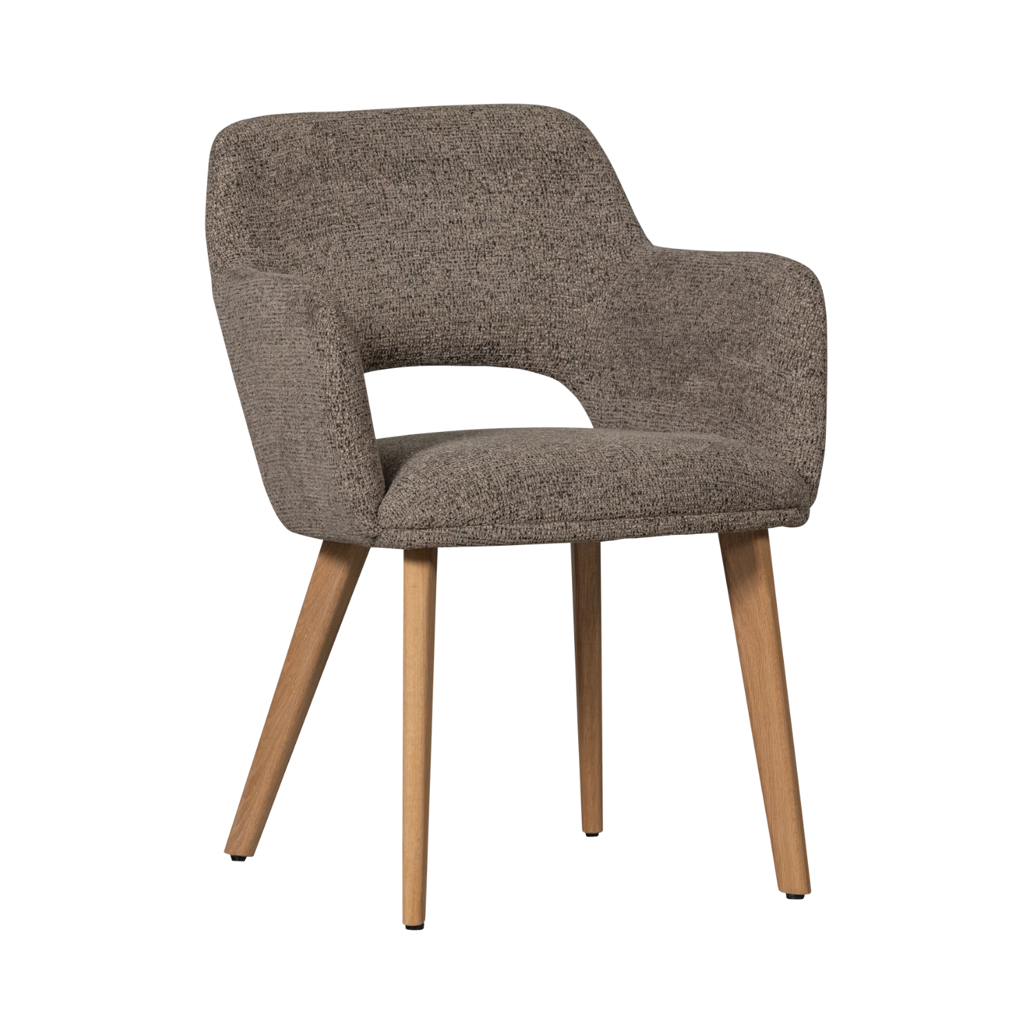 MURAT taupe chair with oak base