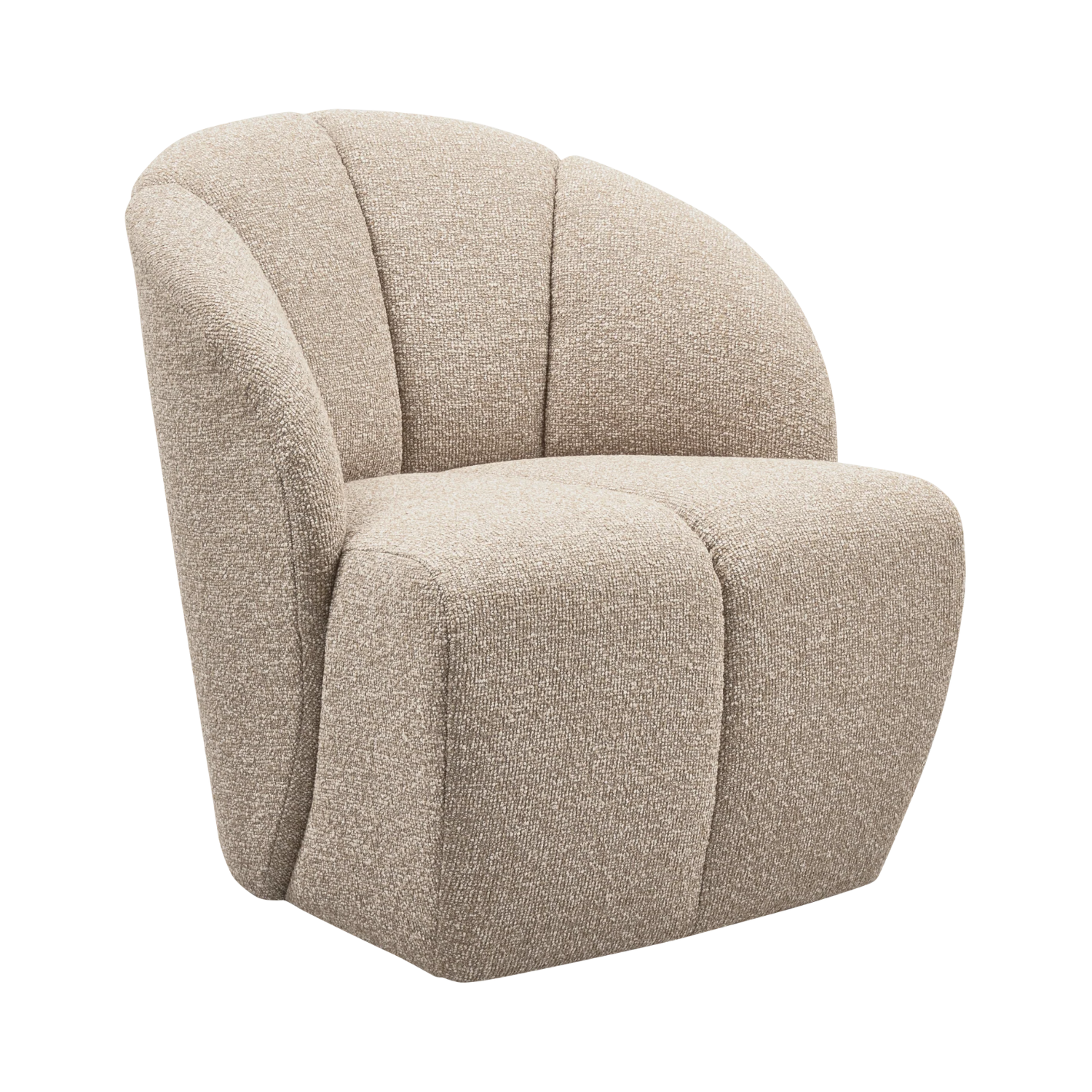 MOJO swivel armchair beige mélange bouclé
