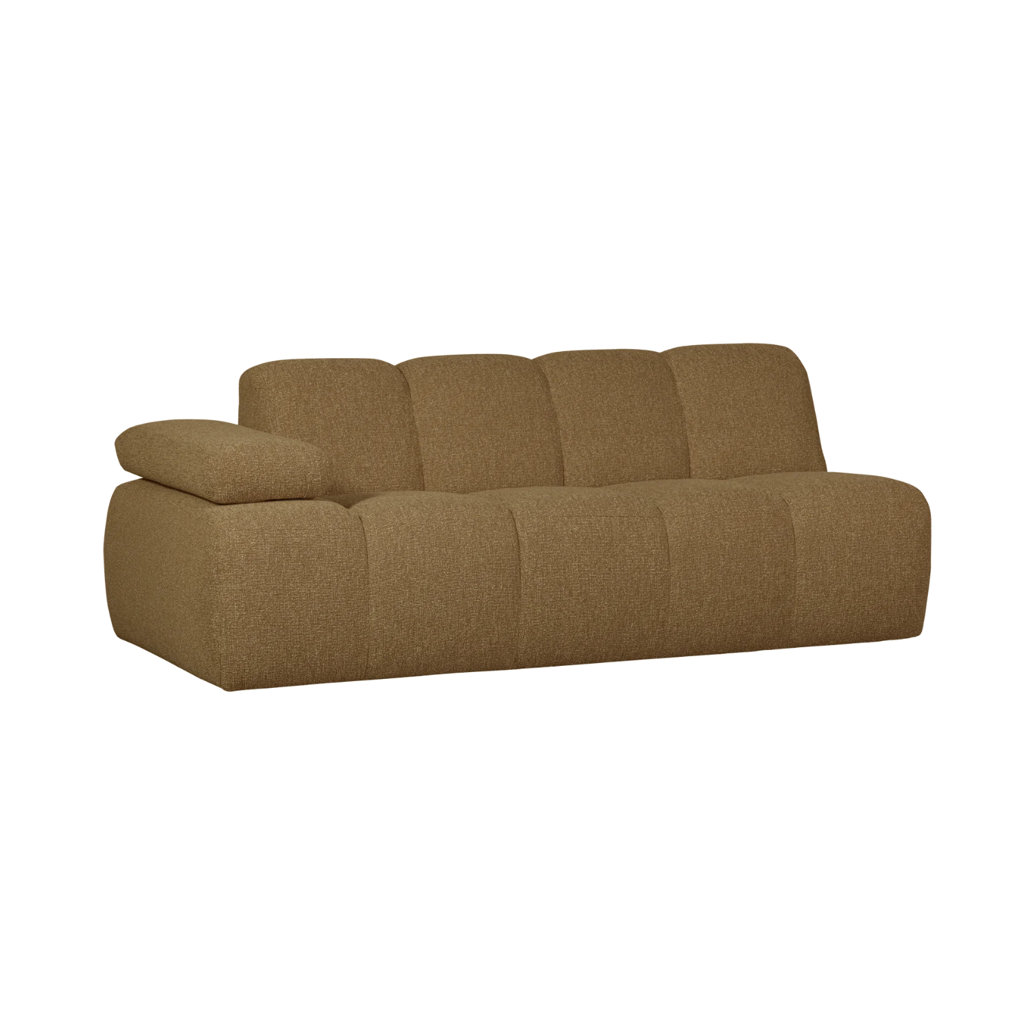 MOJO modular sofa - left-sided 2-seater dark honey bouclé element