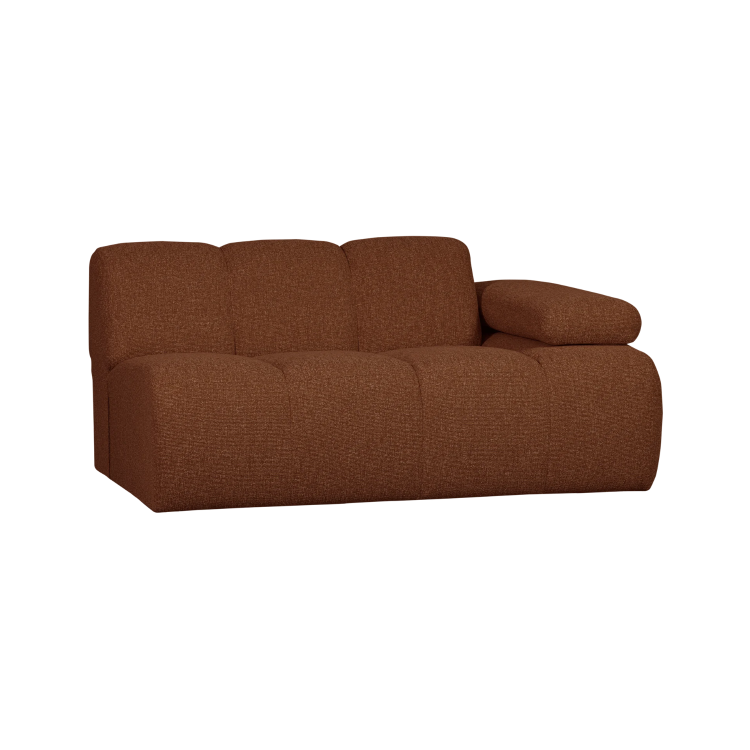 MOJO modular sofa - 1.5-seater right-hand brown bouclé element