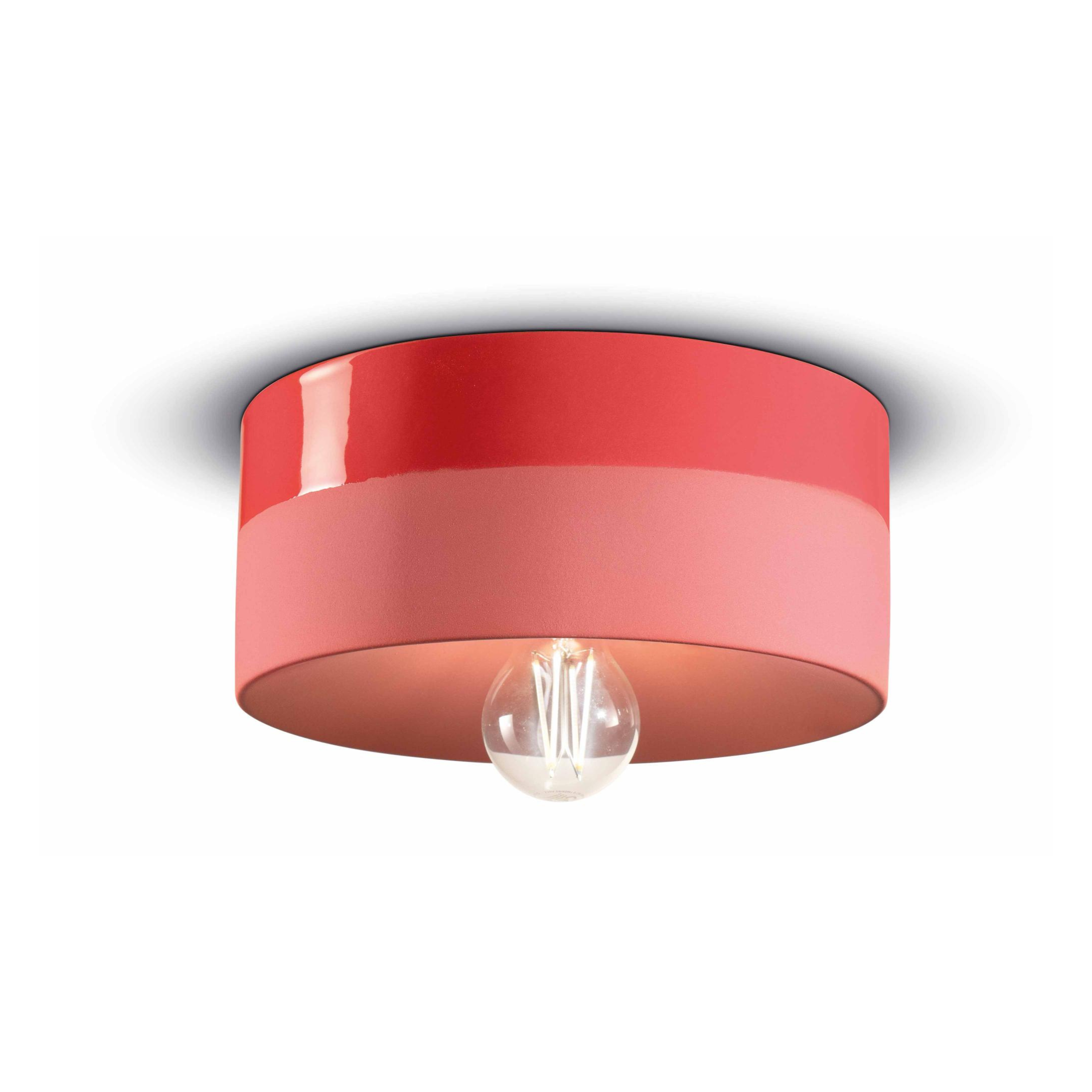 Red ceramic wall lamp PI