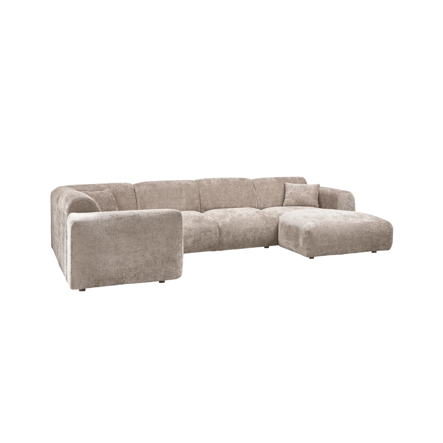 Left-facing panoramic corner sofa CLOUD in beige