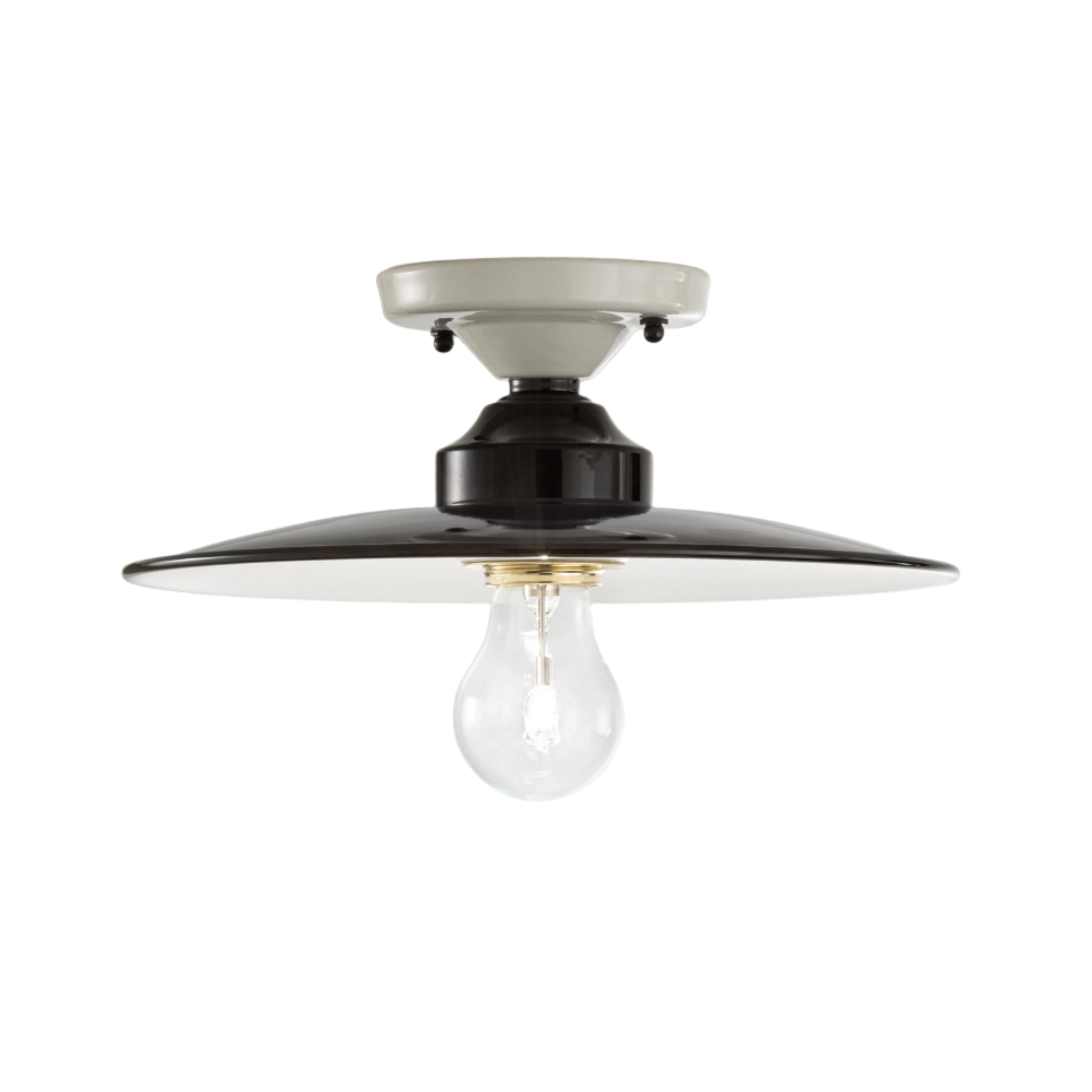 B&W Keramik Deckenlampe schwarz-weiß