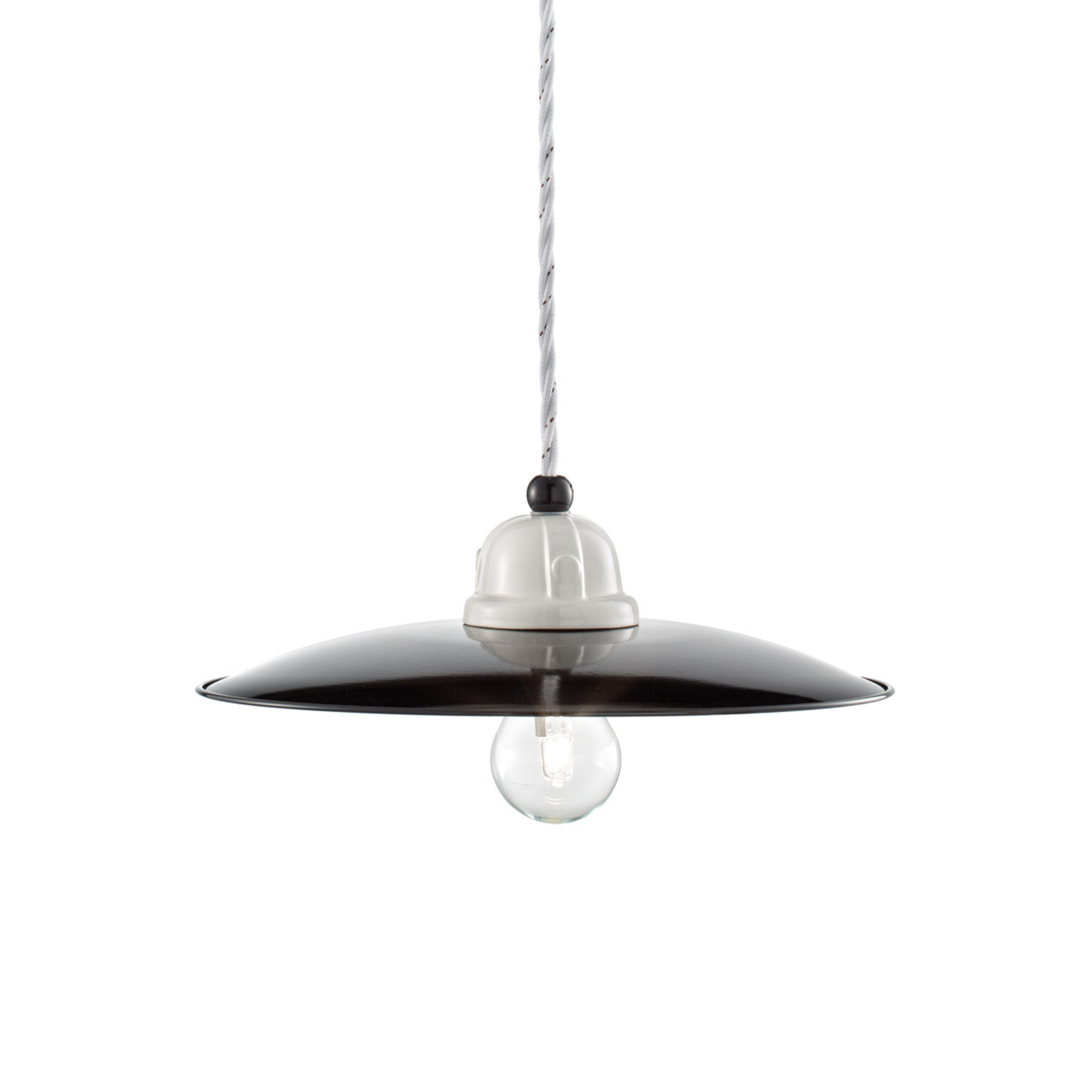 B&W ceramic pendant lamp black and white