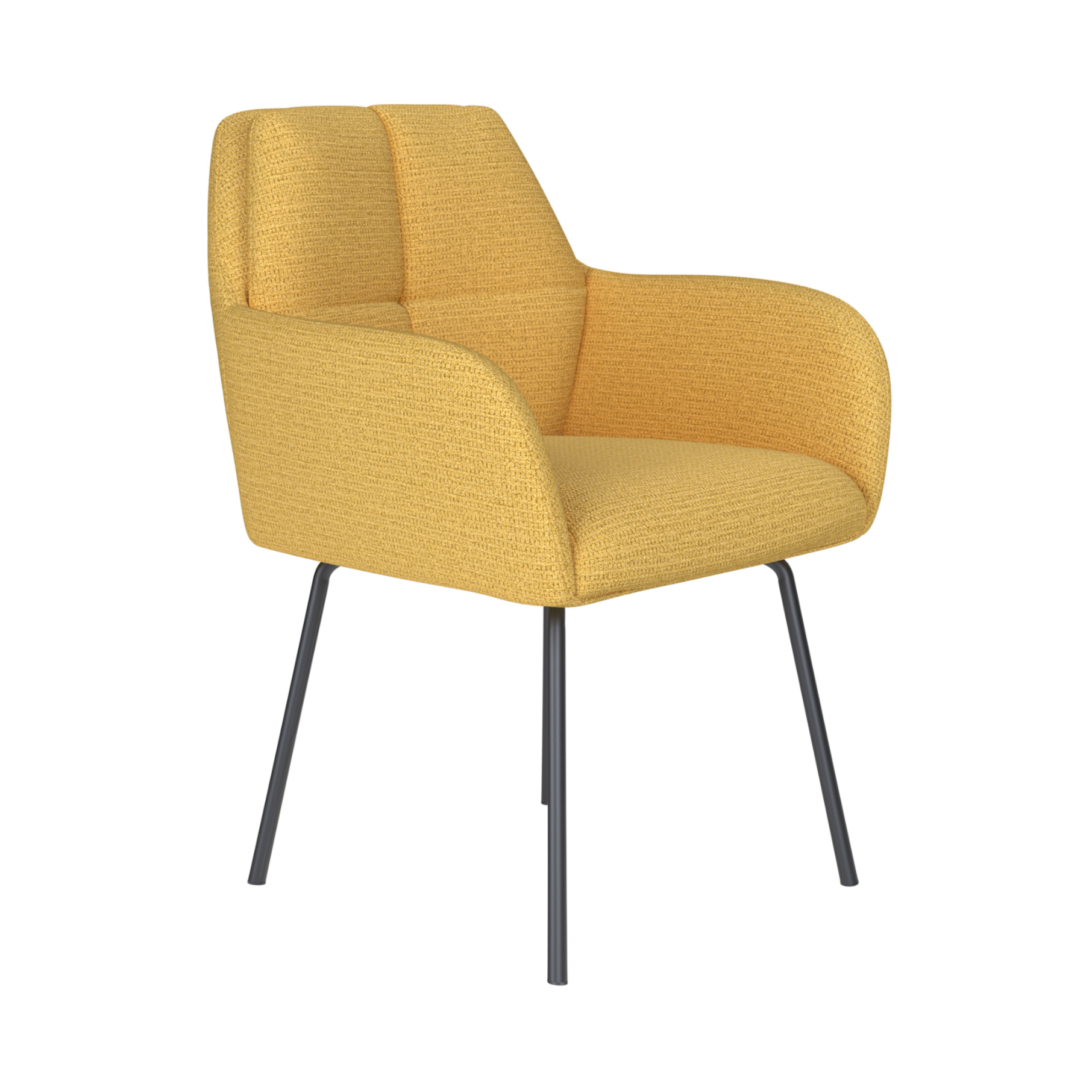 PETE chair yellow with black base
