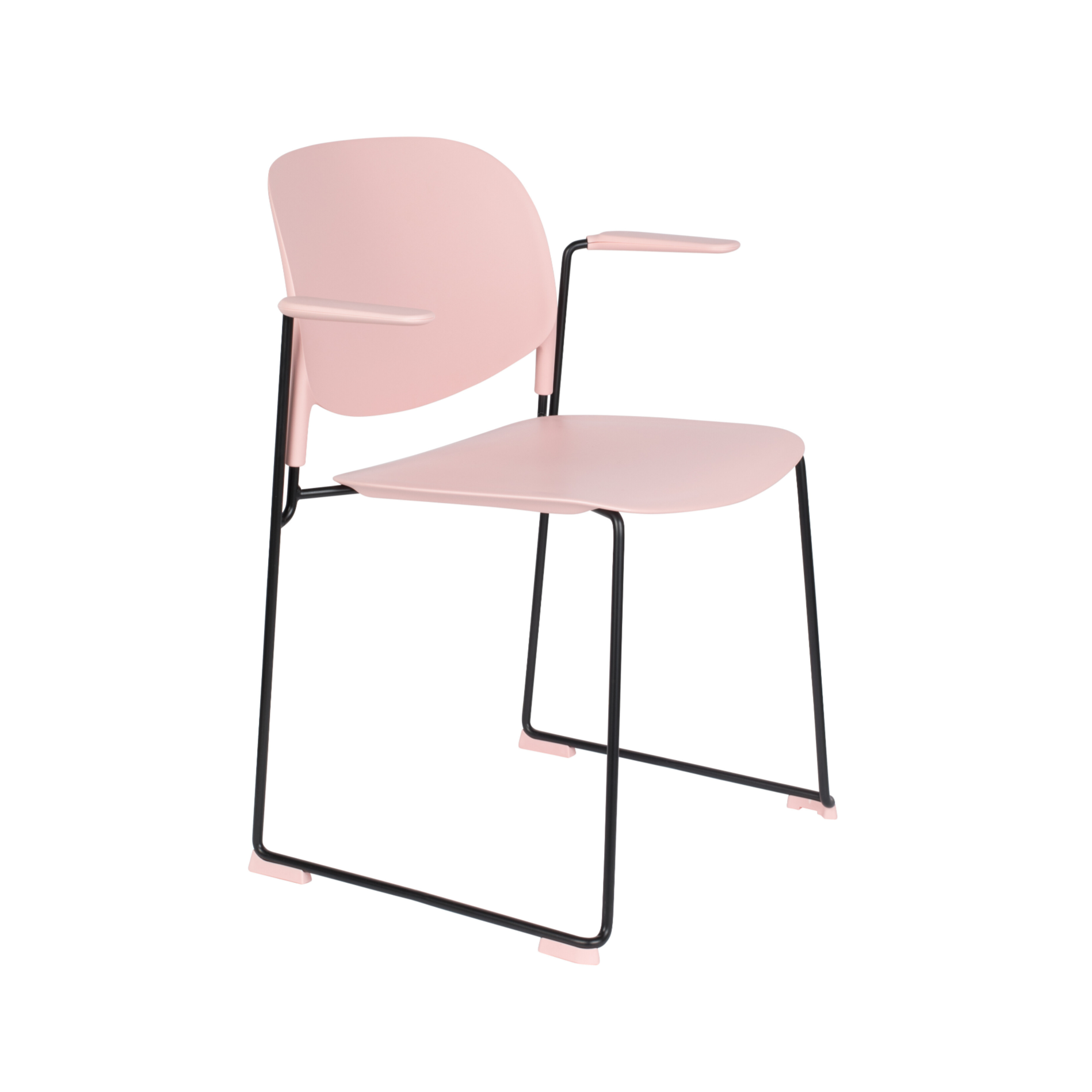 STACKS chair pink with black base